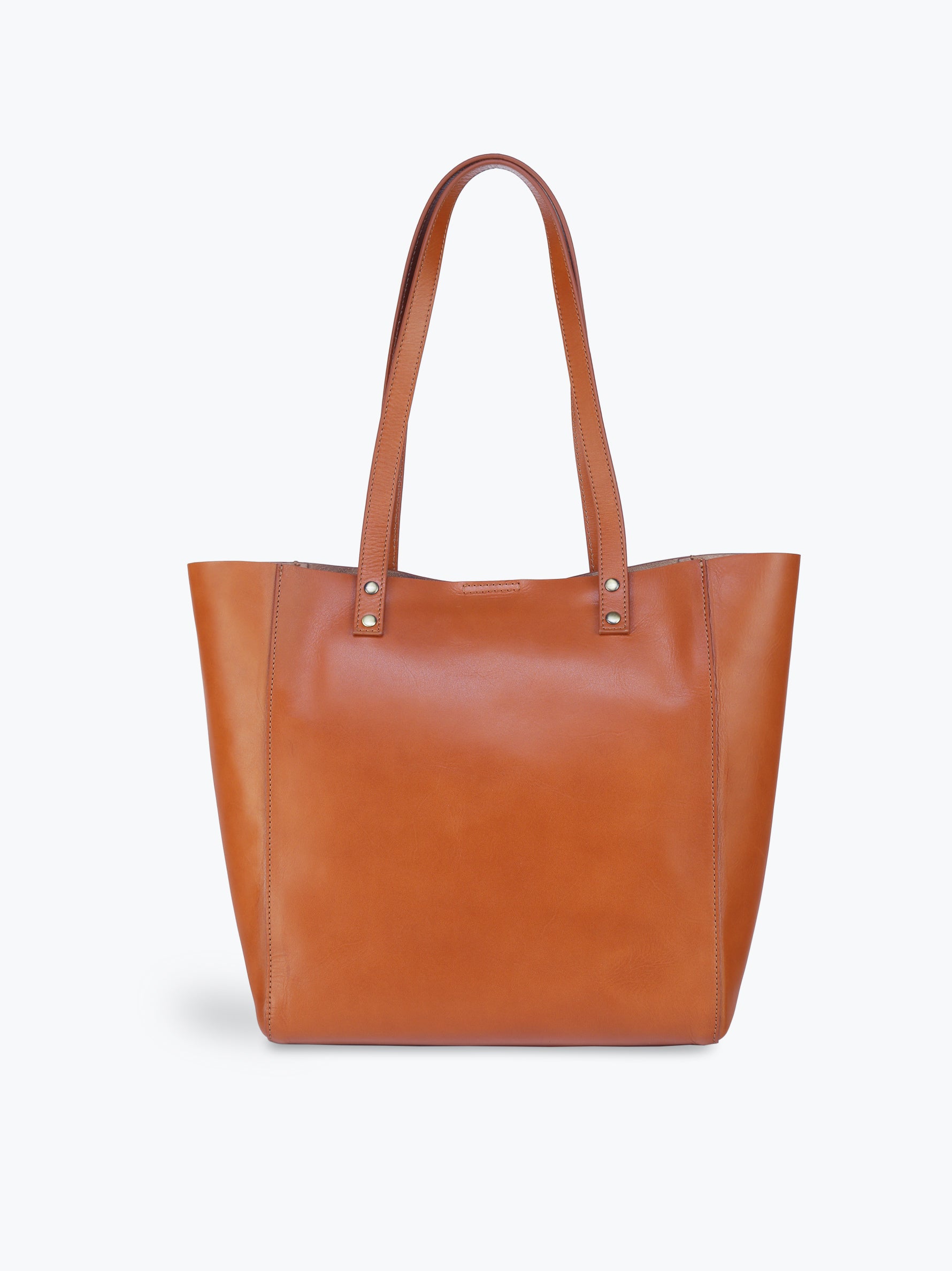 Handcrafted Genuine Vegetable Tanned Leather Old Fashioned Tote Regular Natural Tan for Women Tan & Loom