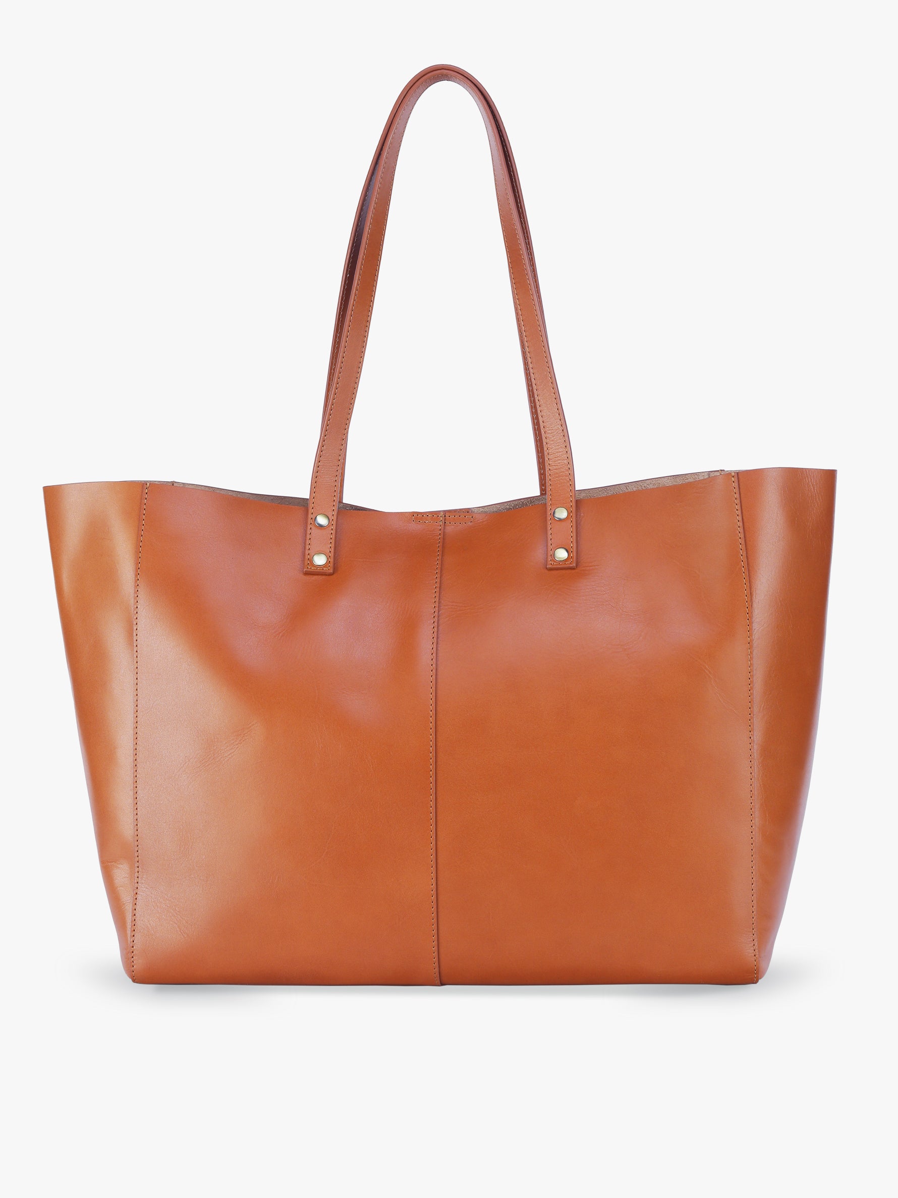 Old Fashioned Top Closure Tote (Natural Tan)