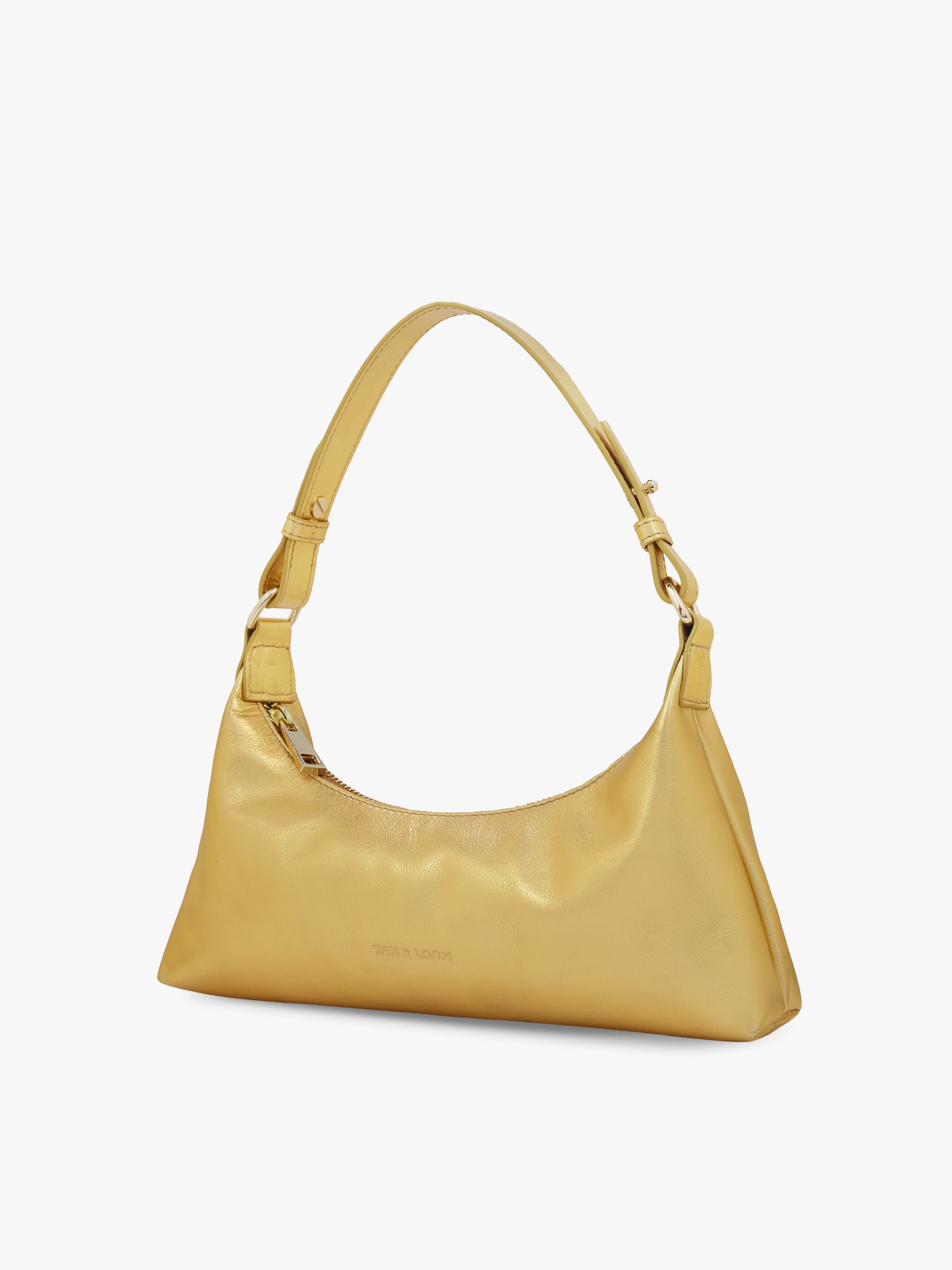 Handcrafted Genuine Leather Skinny Baguette Goddess Gold for Women Tan & Loom