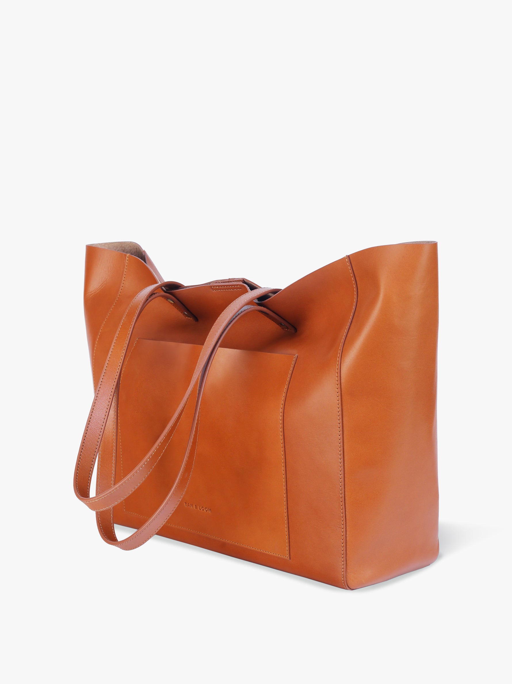 Old Fashioned Top Closure Tote (Natural Tan)