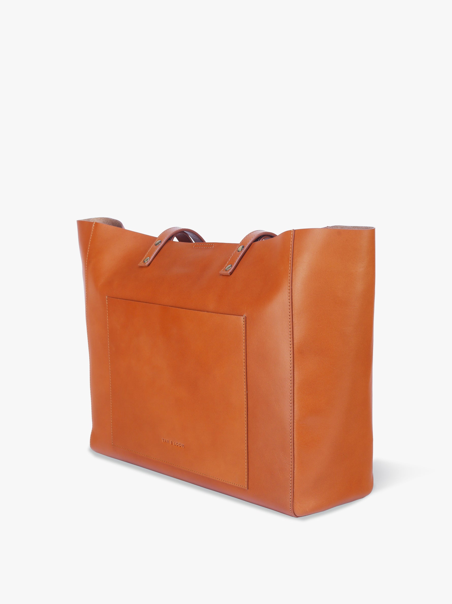 Old Fashioned Top Closure Tote (Natural Tan)