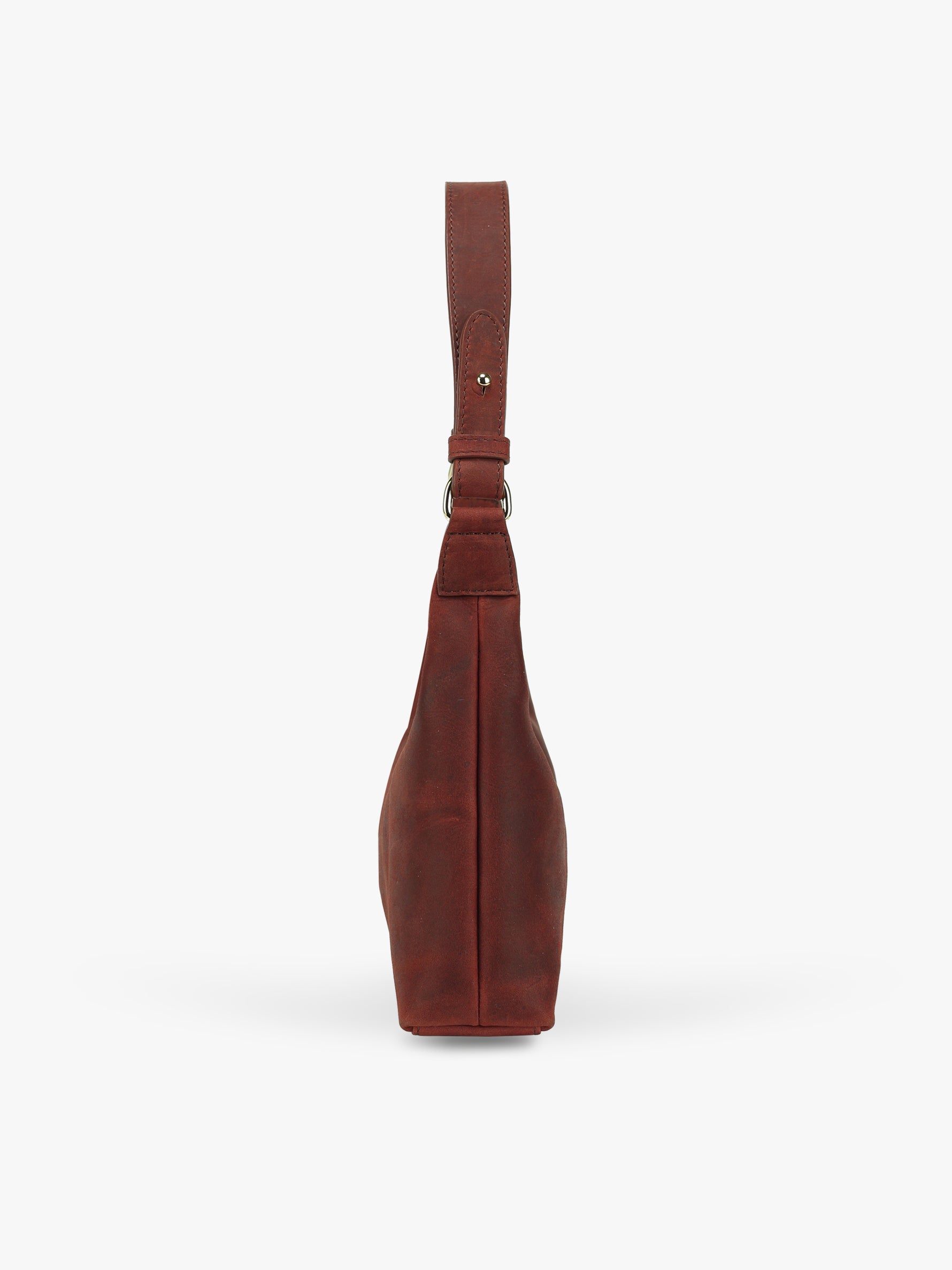 Handcrafted Genuine Vegetable Tanned Leather Skinny Baguette Grande Hunter Red for Women Tan & Loom