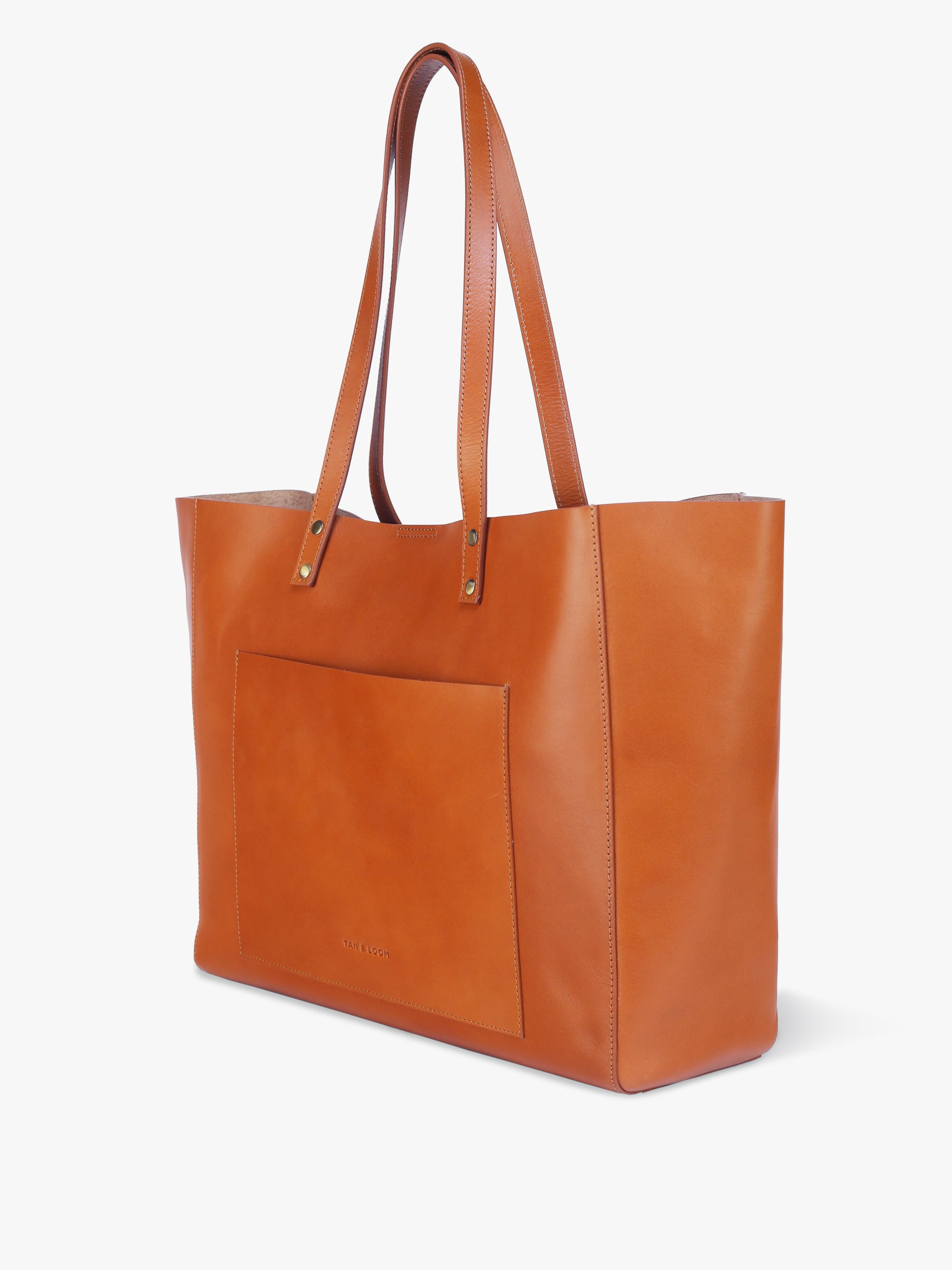 Old Fashioned Top Closure Tote (Natural Tan)