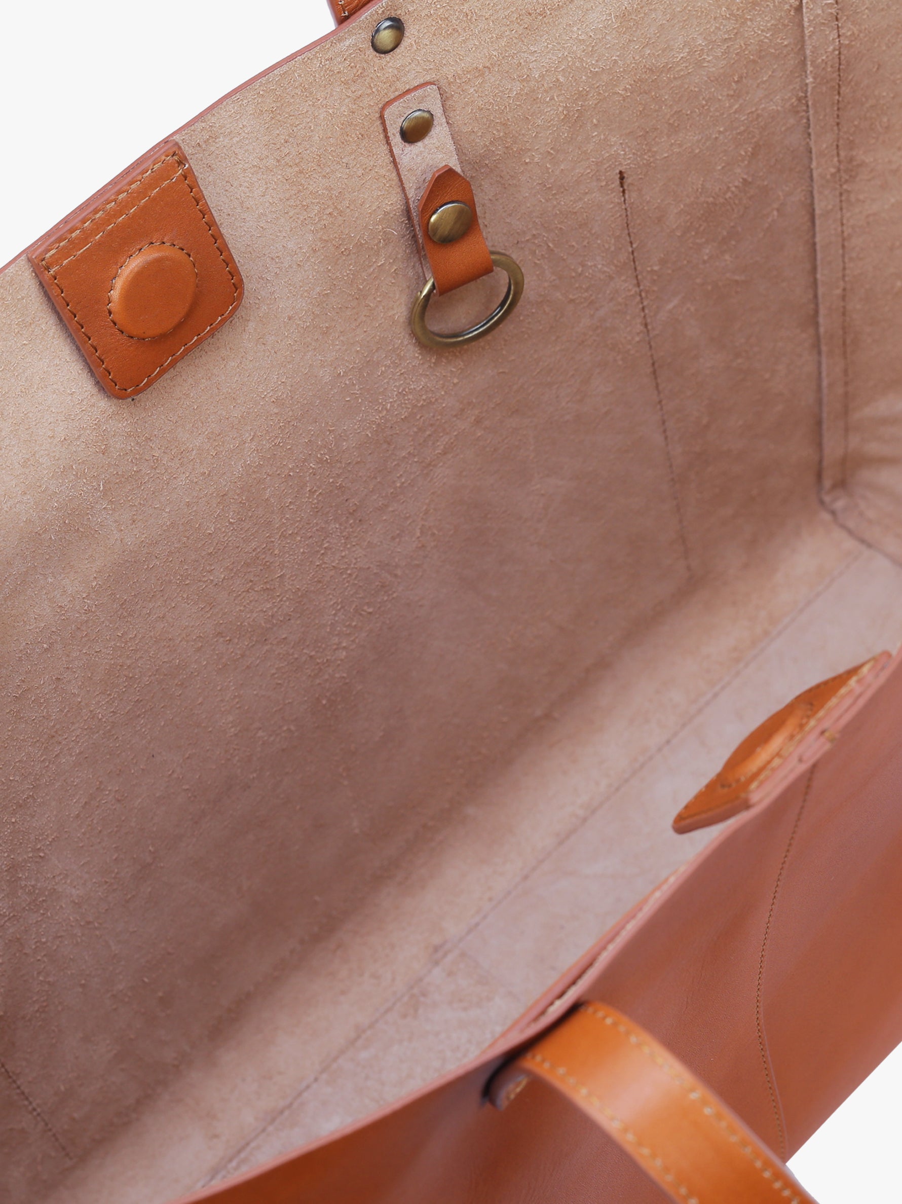 Old Fashioned Top Closure Tote (Natural Tan)