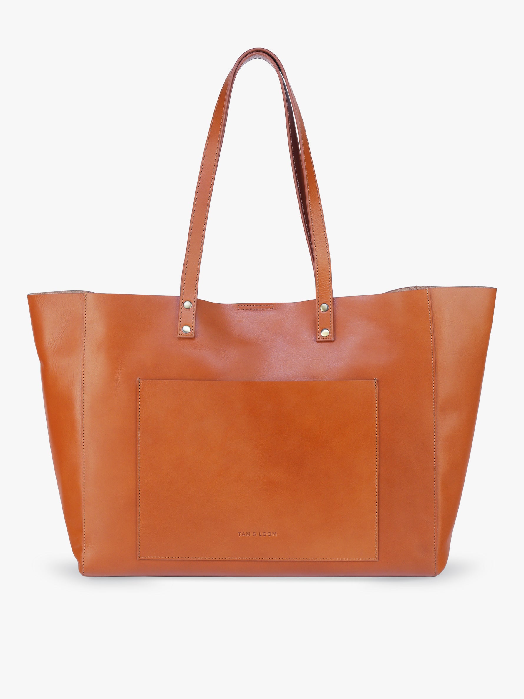 Old Fashioned Top Closure Tote (Natural Tan)