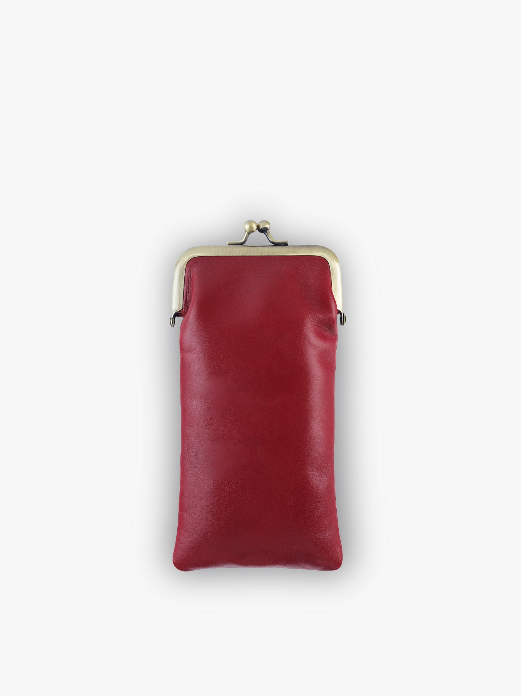 Handcrafted Genuine Vegetable Tanned Leather Reader's Case Burgundy for Women Tan & Loom