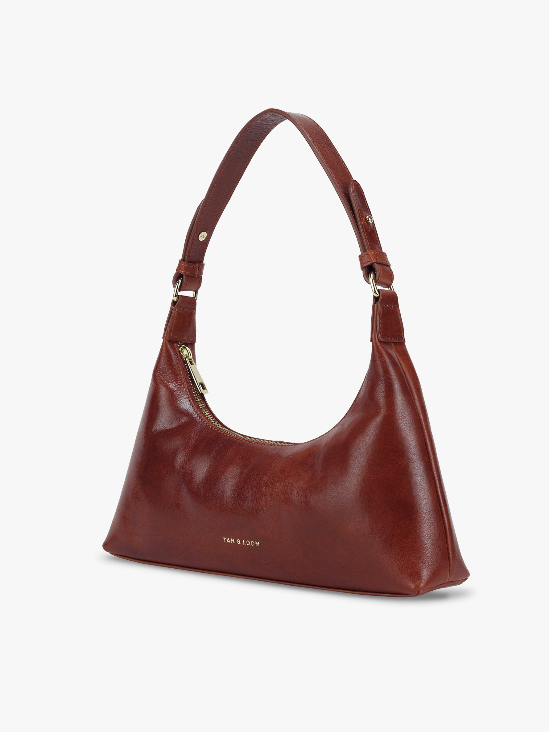 Handcrafted Genuine Vegetable Tanned Leather Skinny Baguette Grande Vintage Brown for Women Tan & Loom