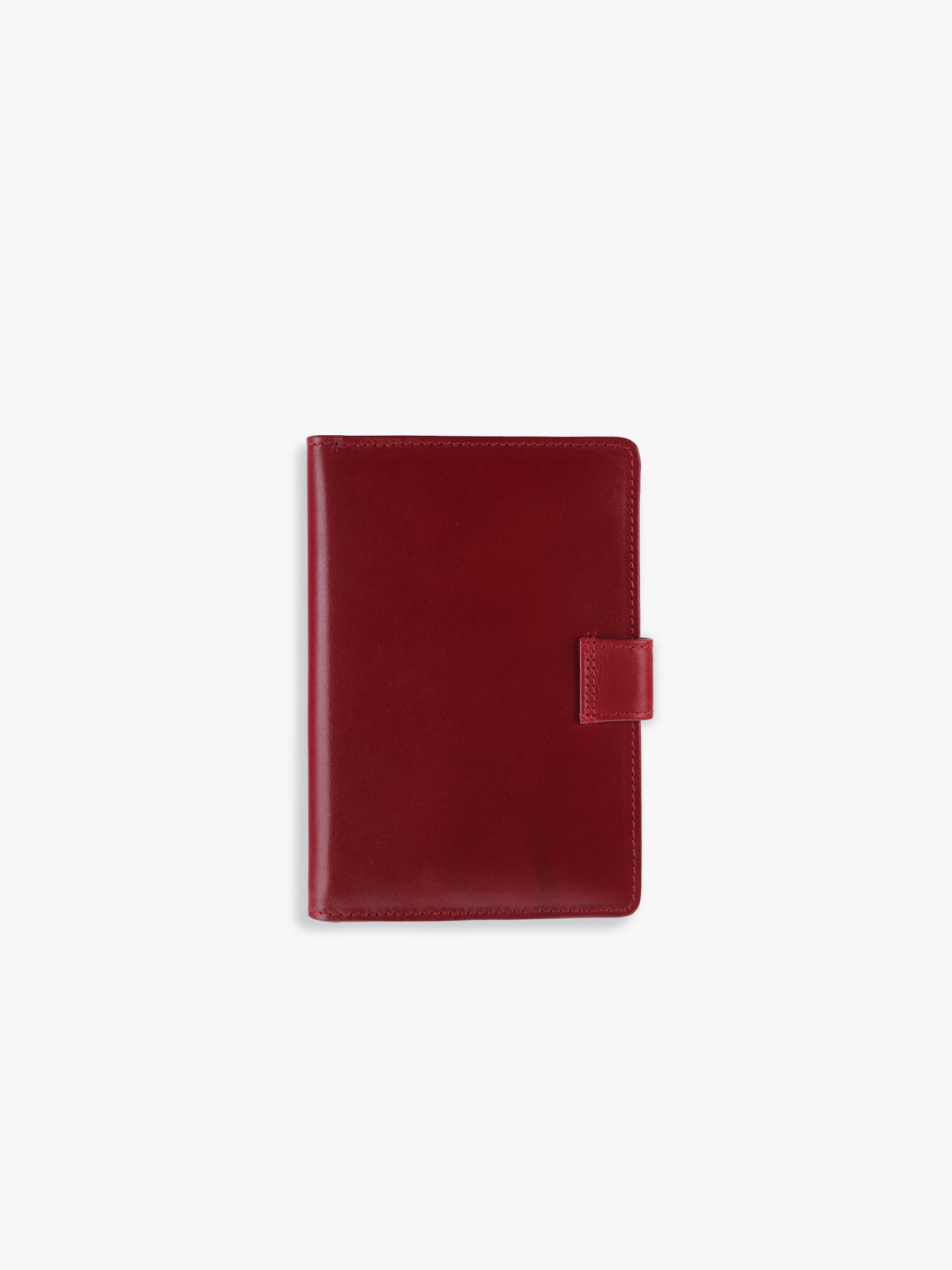 Handcrafted genuine leather Jetsetter Passport Case for women Burgundy