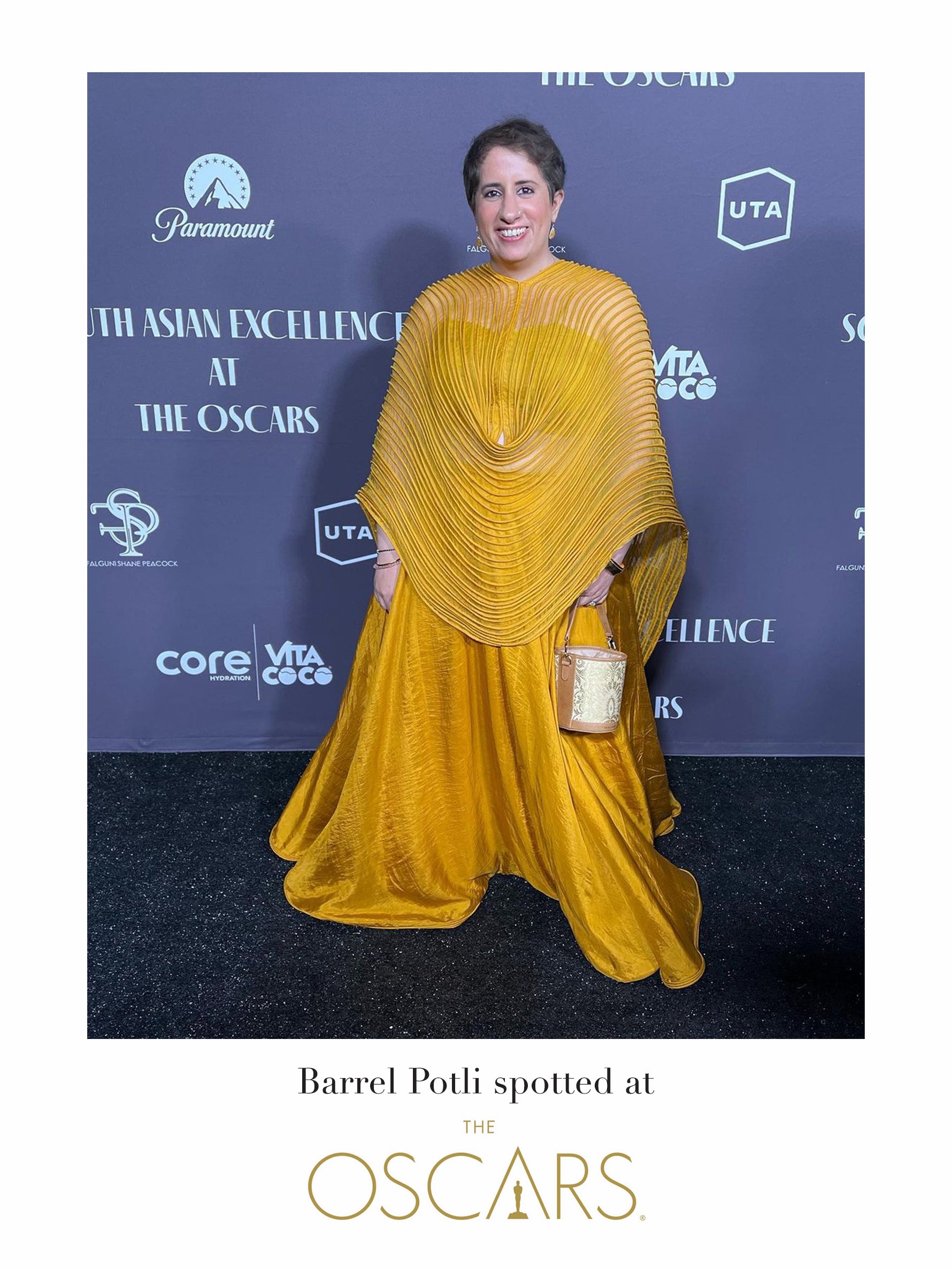 Handcrafted Golden Genuine Leather & Banarasi Brocade Cylinder Potli Bag for Women Tan & Loom