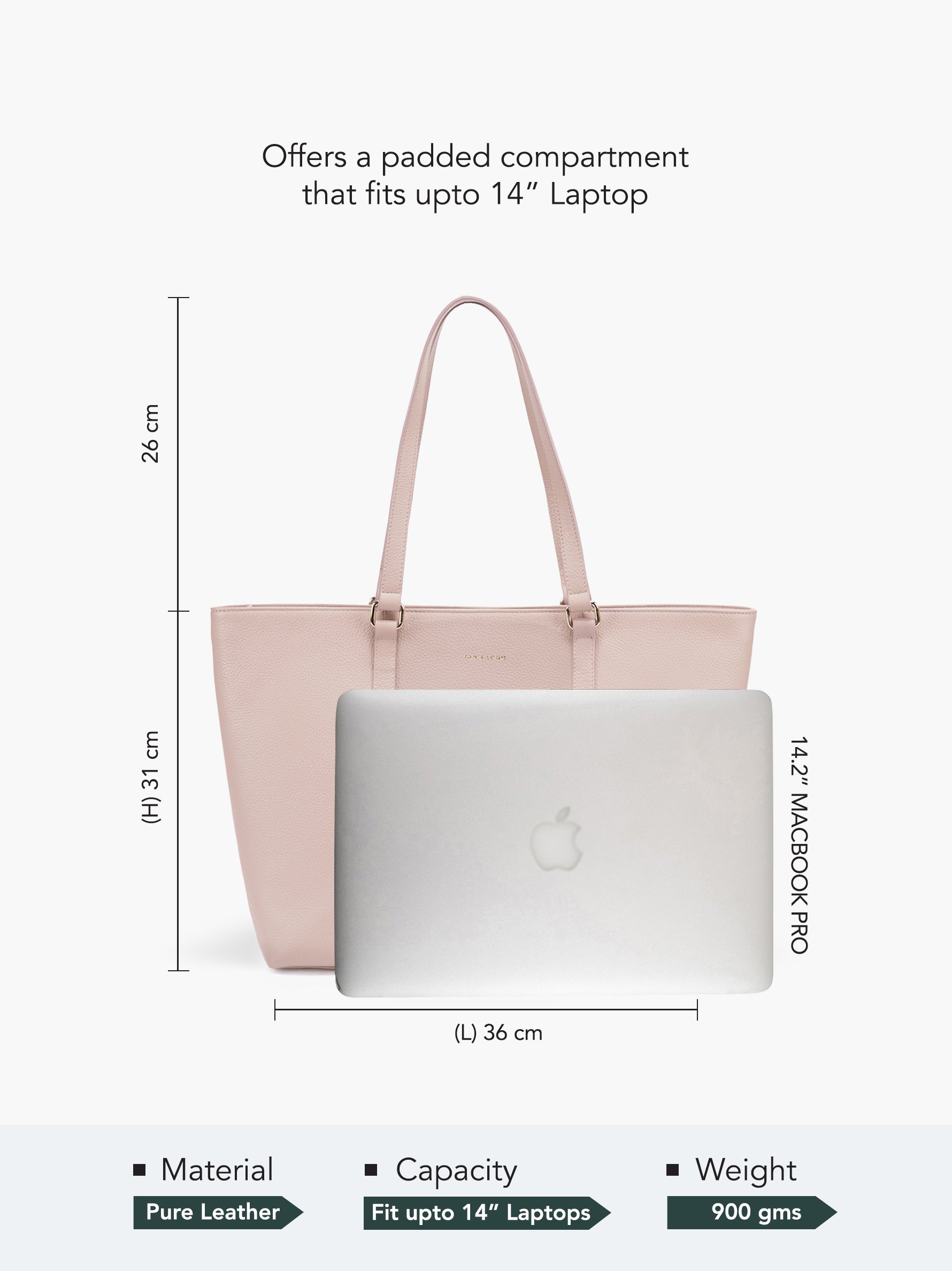 Business Tote (Nude Pink)