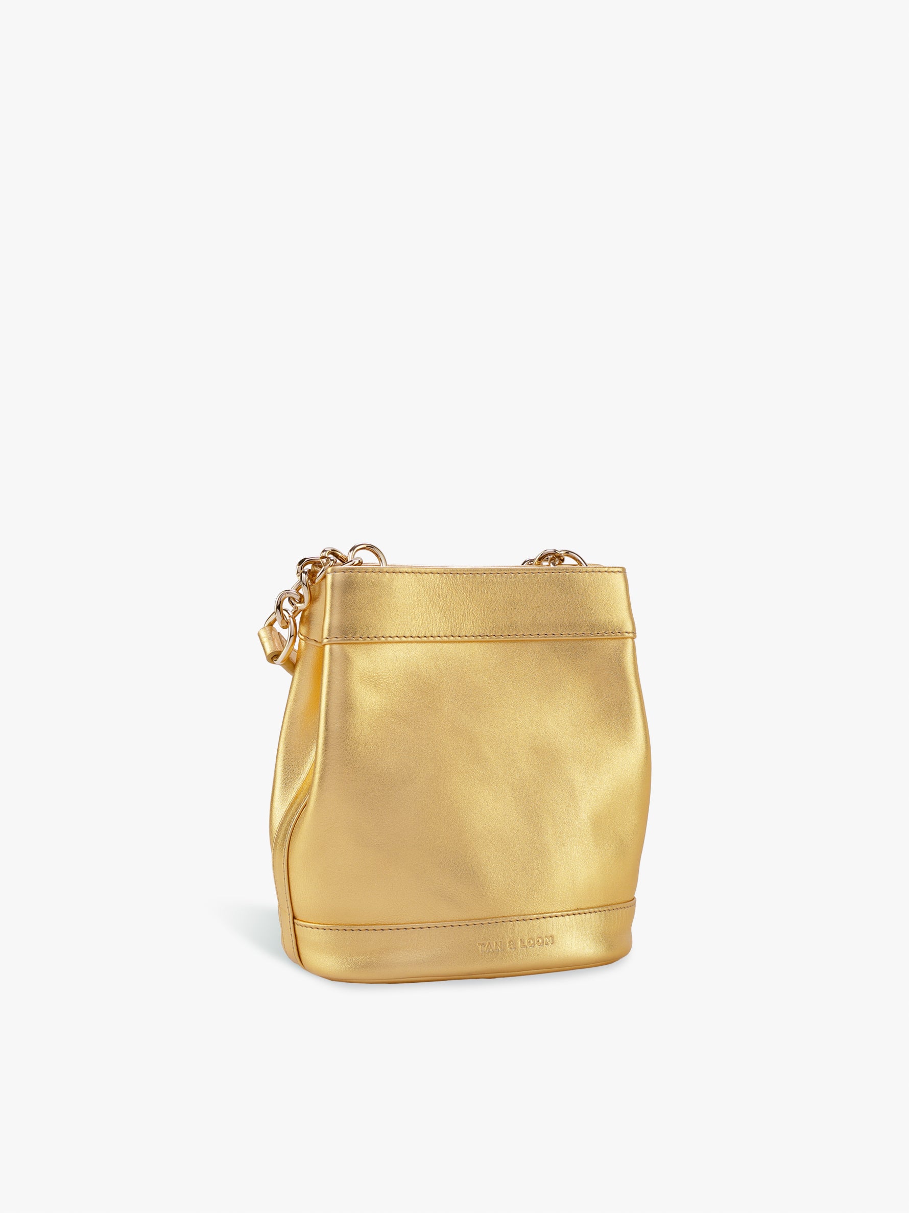 Handcrafted Gold Genuine Leather Rani Batua for Women Tan & Loom