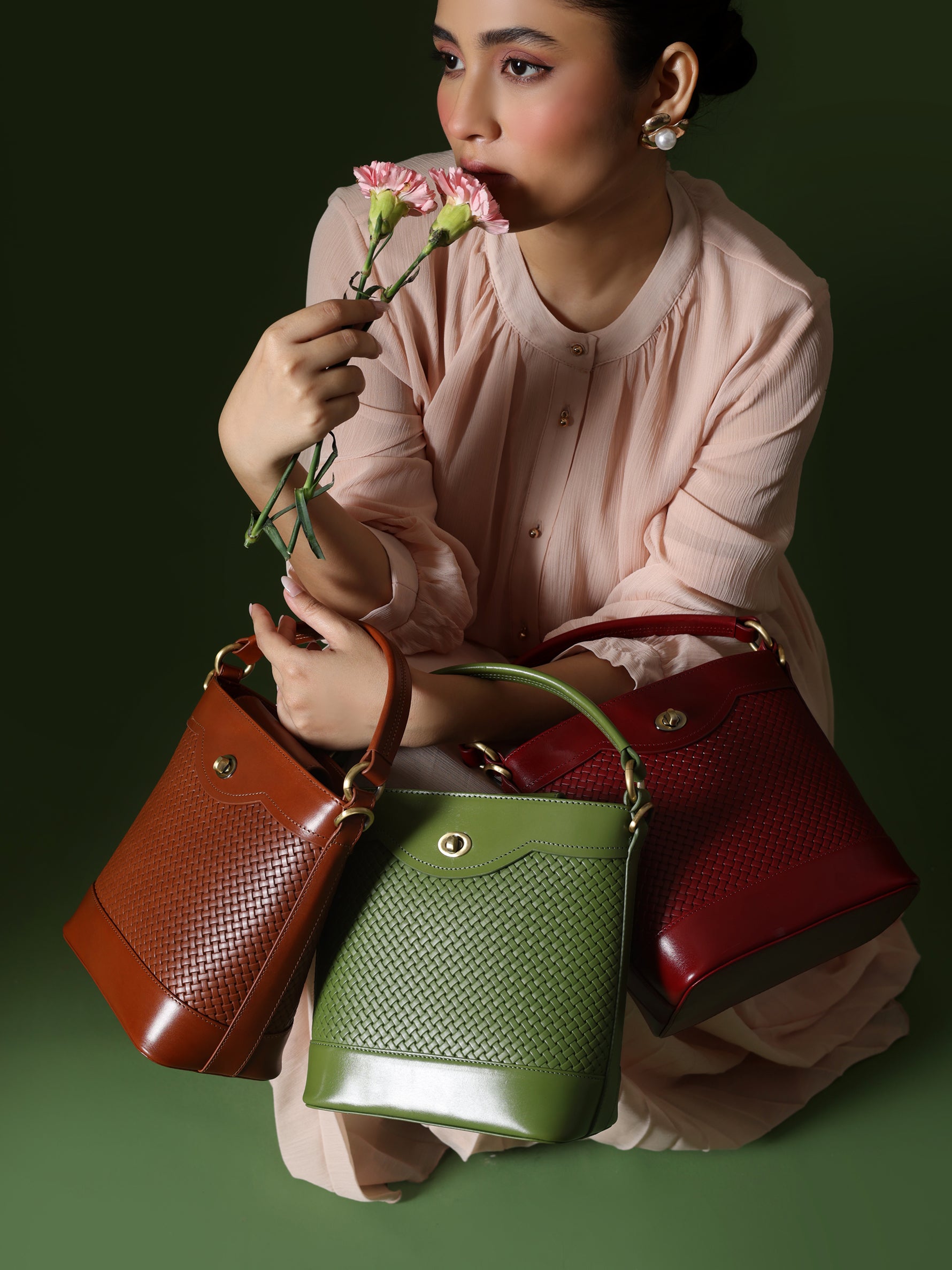 Portobello Bucket Bag (Matcha)