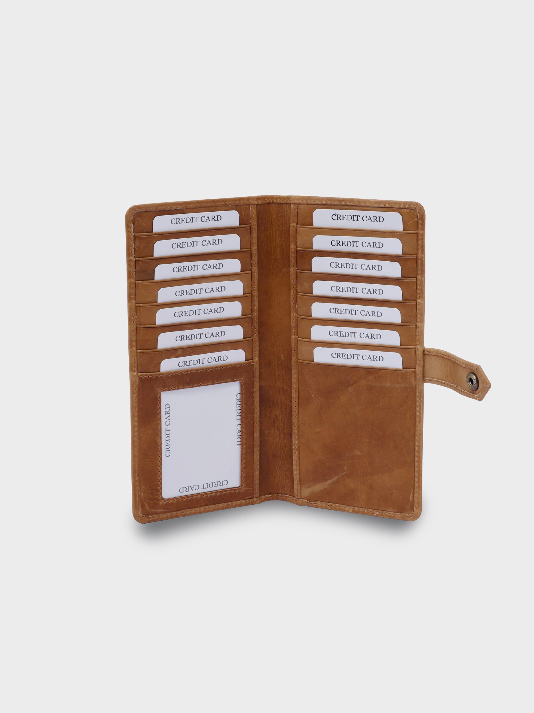 Handcrafted Genuine Vegetable Tanned Leather Twiggy Wallet Tuscany Tan for Women Tan & Loom