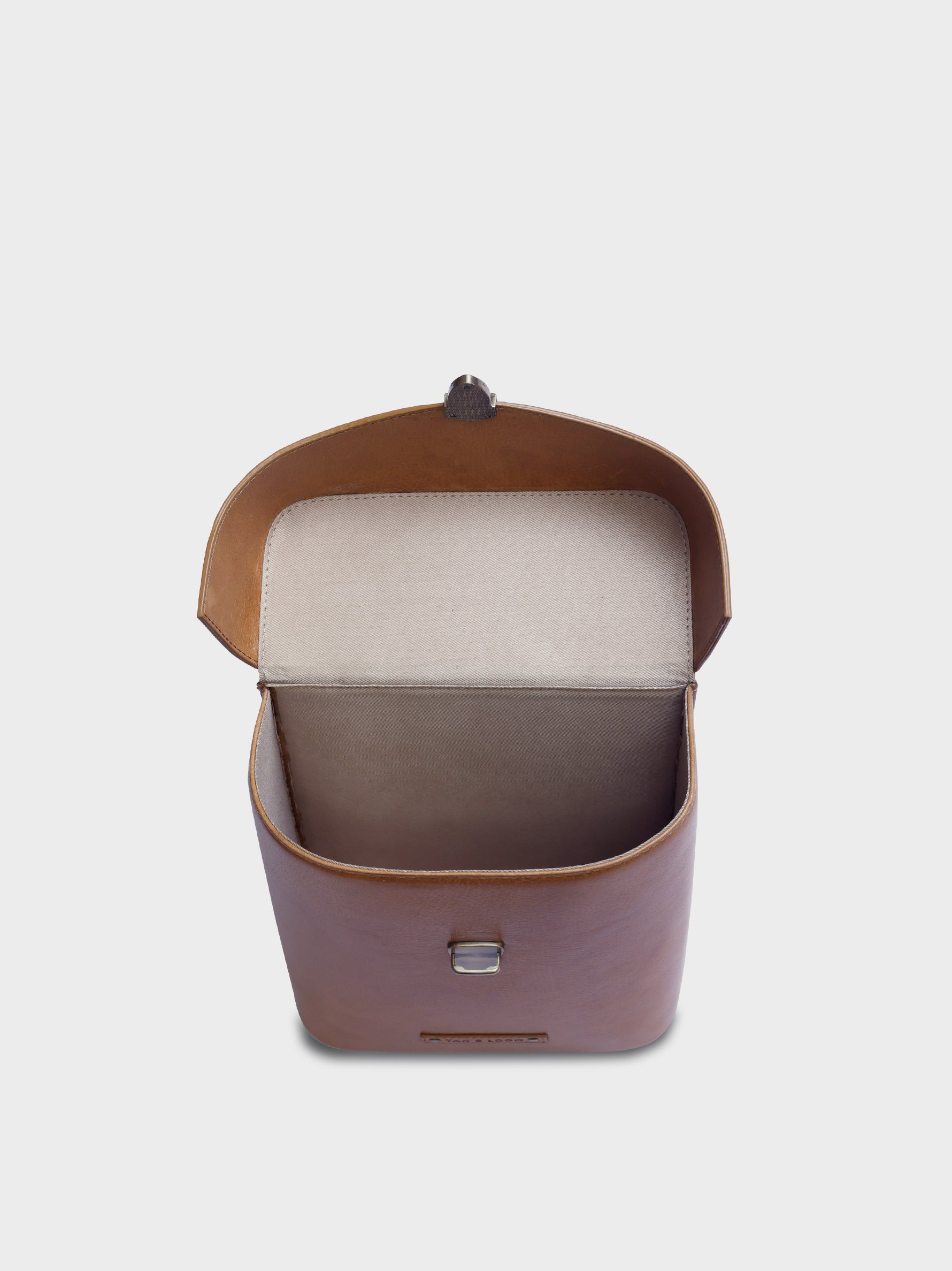 Handcrafted Genuine Vegetable Tanned Leather Letter Box Backpack Tuscany Tan for Women Tan & Loom