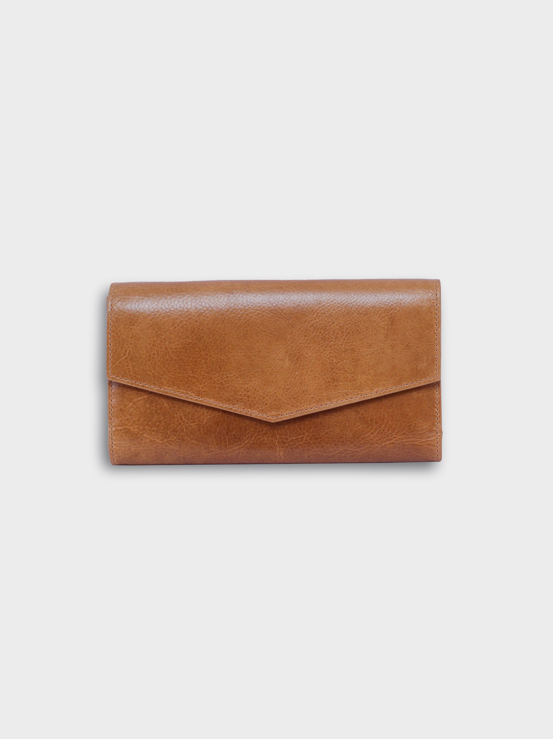 Handcrafted Genuine Vegetable Tanned Leather Envelope Wallet Tuscany Tan for Women Tan & Loom