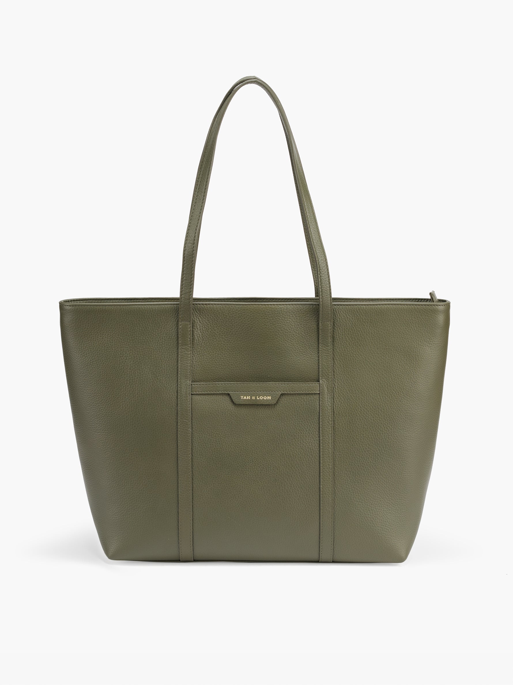 Handcrafted genuine leather 365 days tote bag for women Olive green