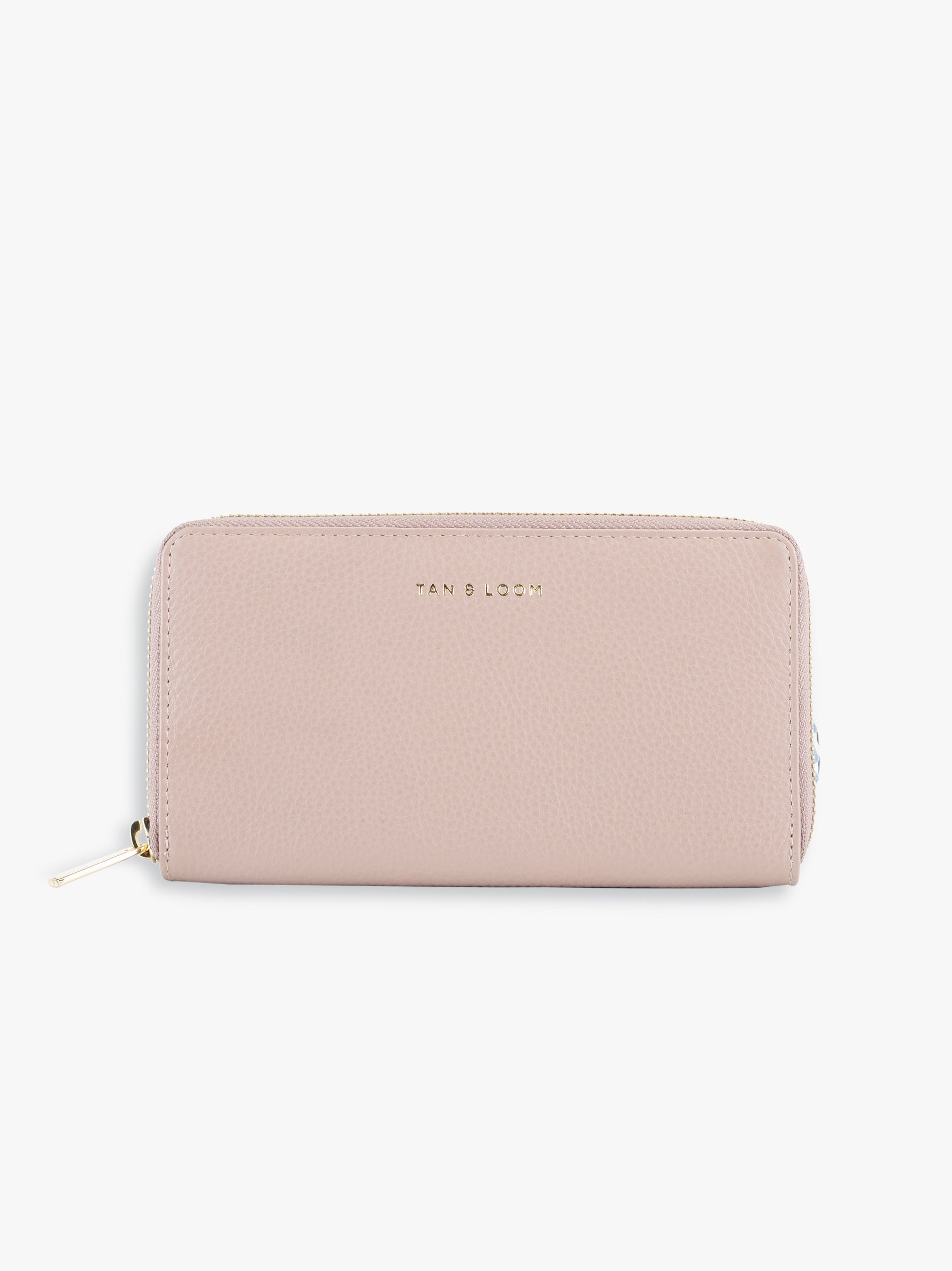 Handcrafted genuine leather classic wallet for women Nude Pink