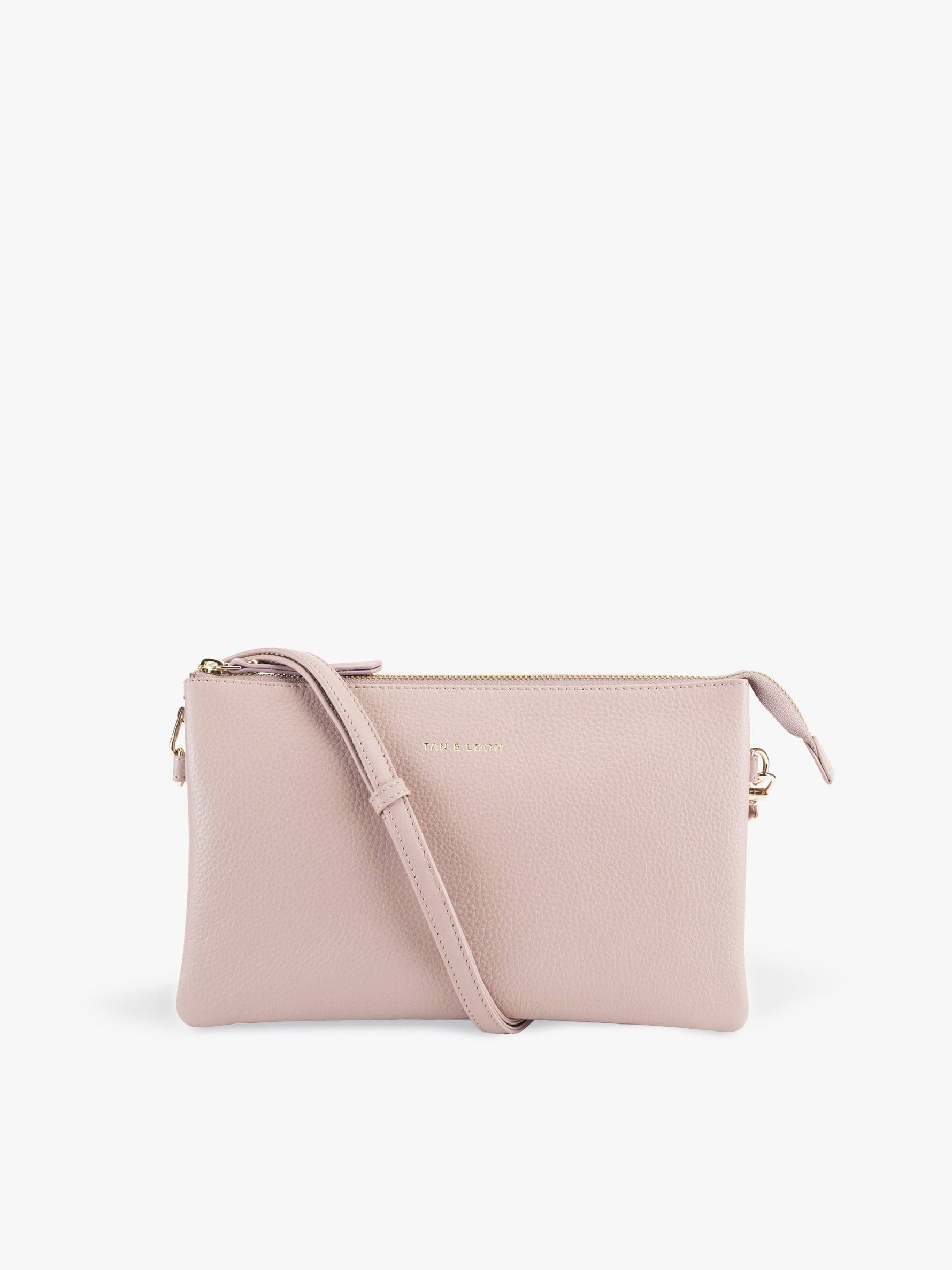 Handcrafted genuine leather Commuter's Sling Bag for women Nude Pink