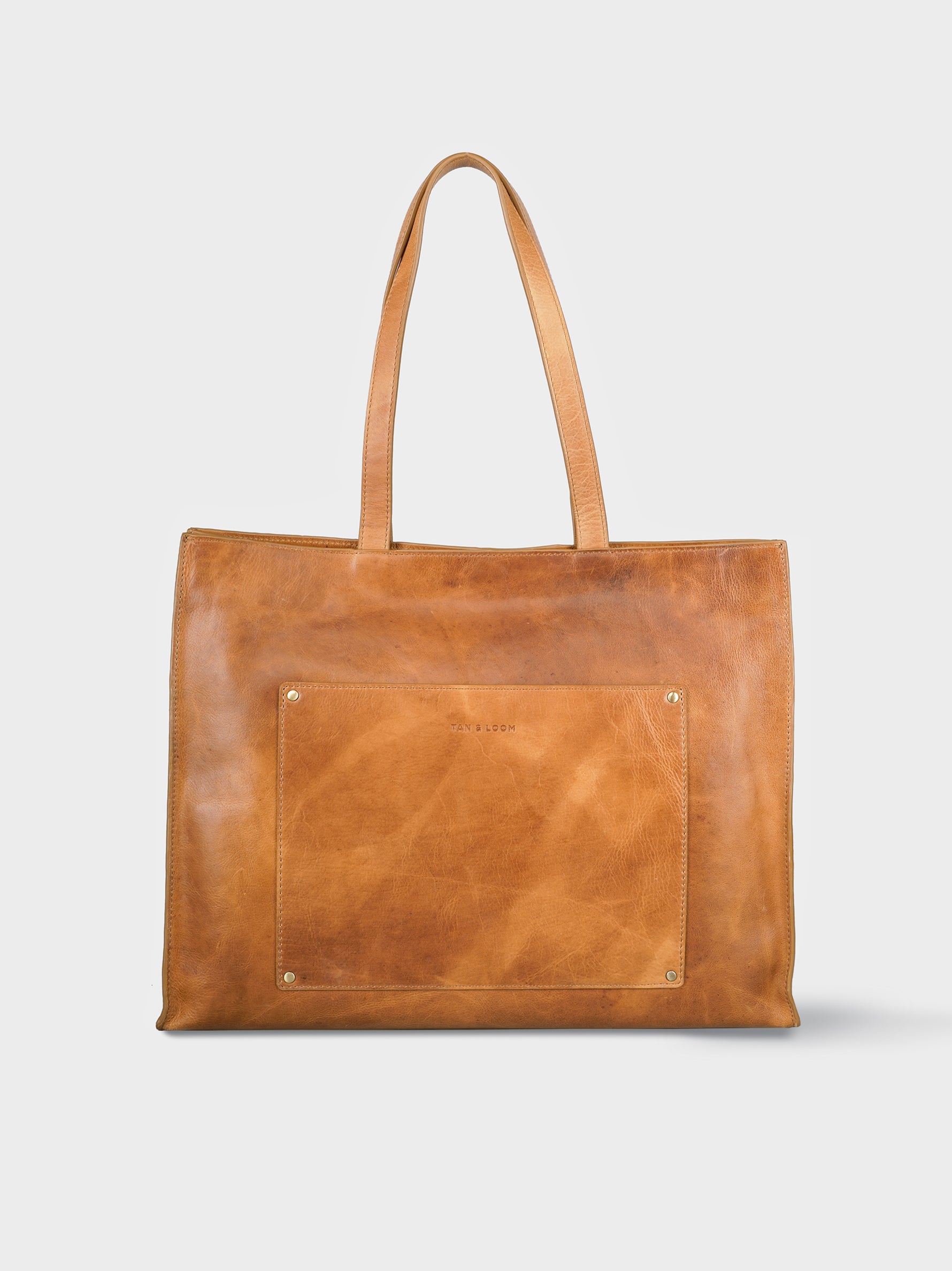 Handcrafted Genuine Vegetable Tanned Leather Artist's Tote Tuscany Tan for Women Tan & Loom