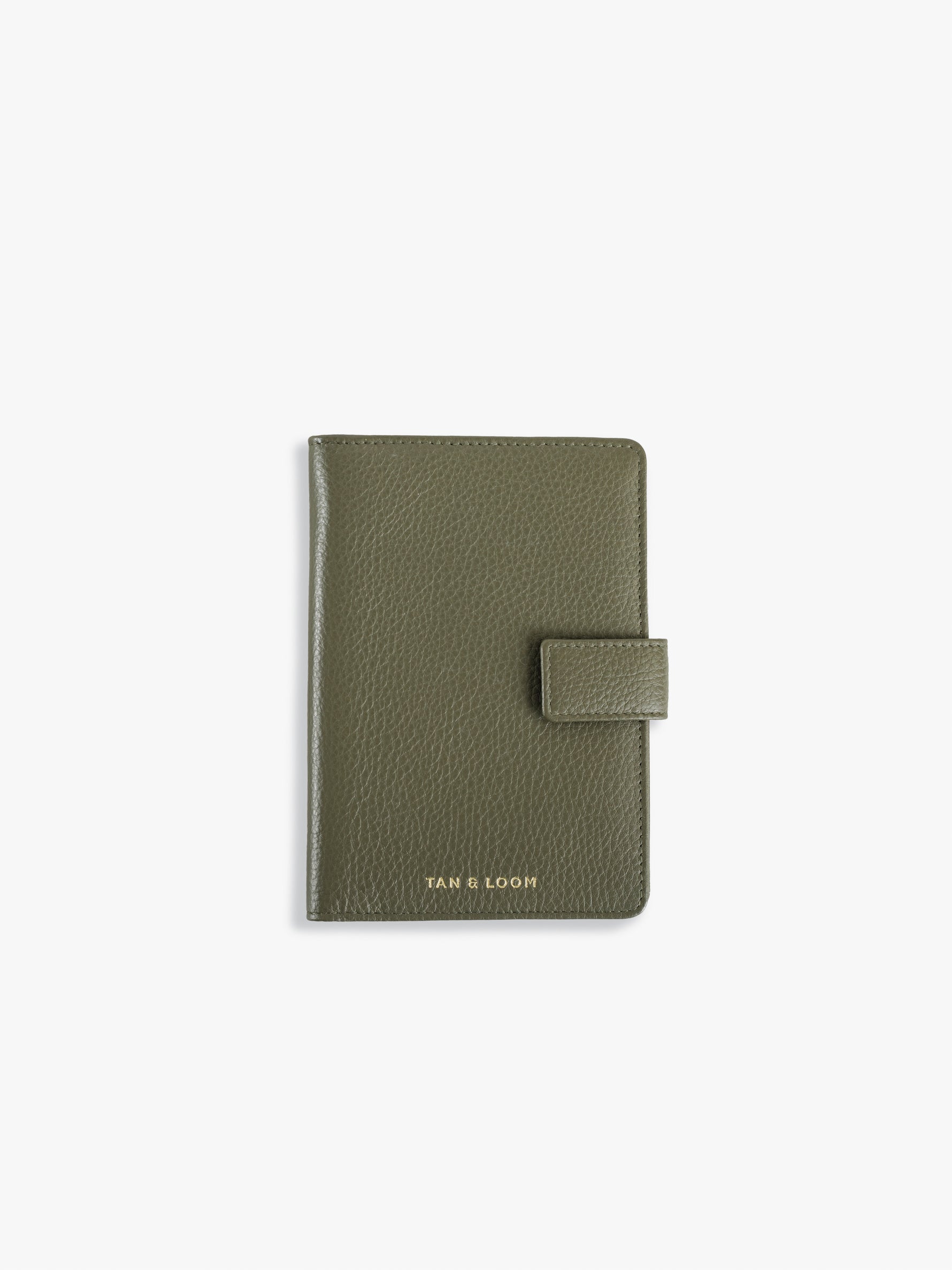 Handcrafted genuine leather Jetsetter Passport Case for women Olive Green