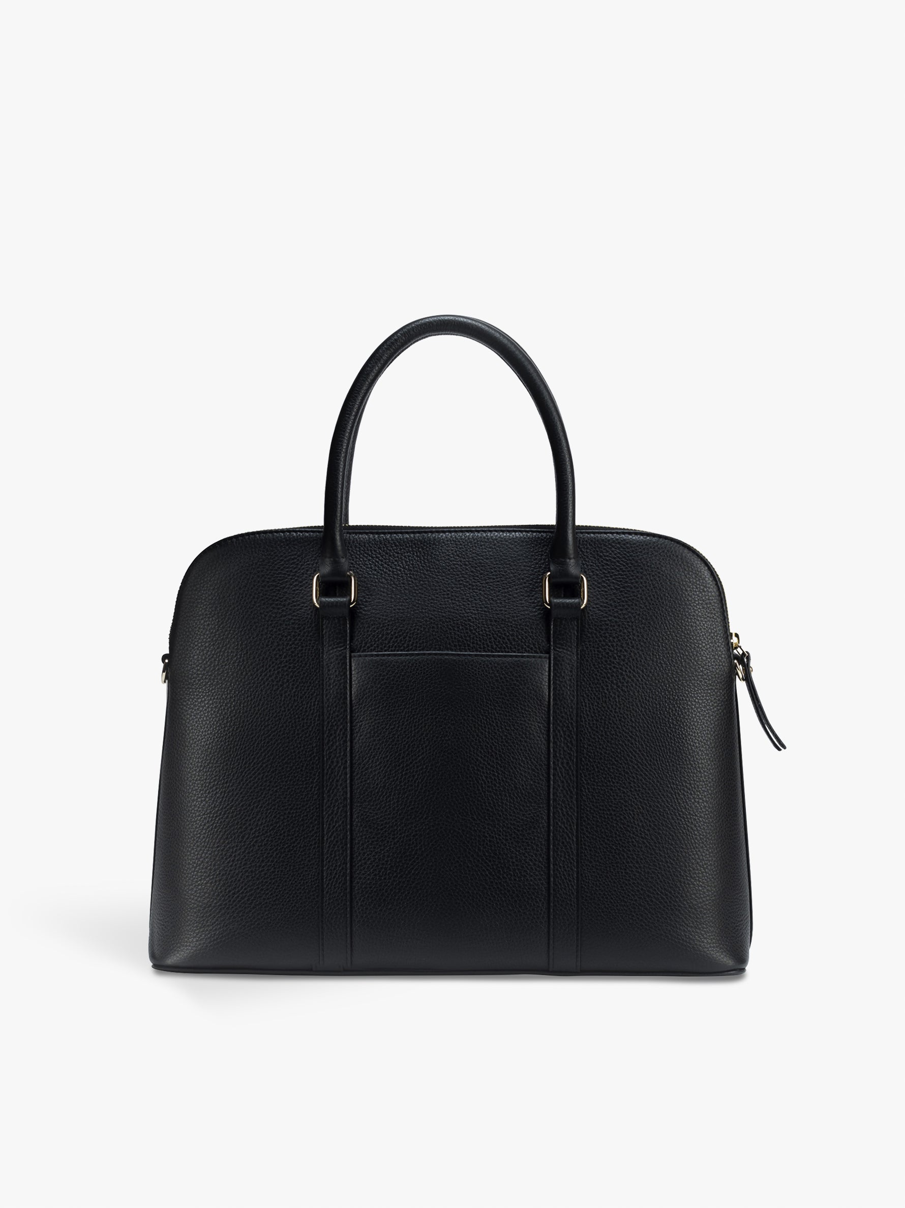Handcrafted genuine leather laptop bag for women Classic Black