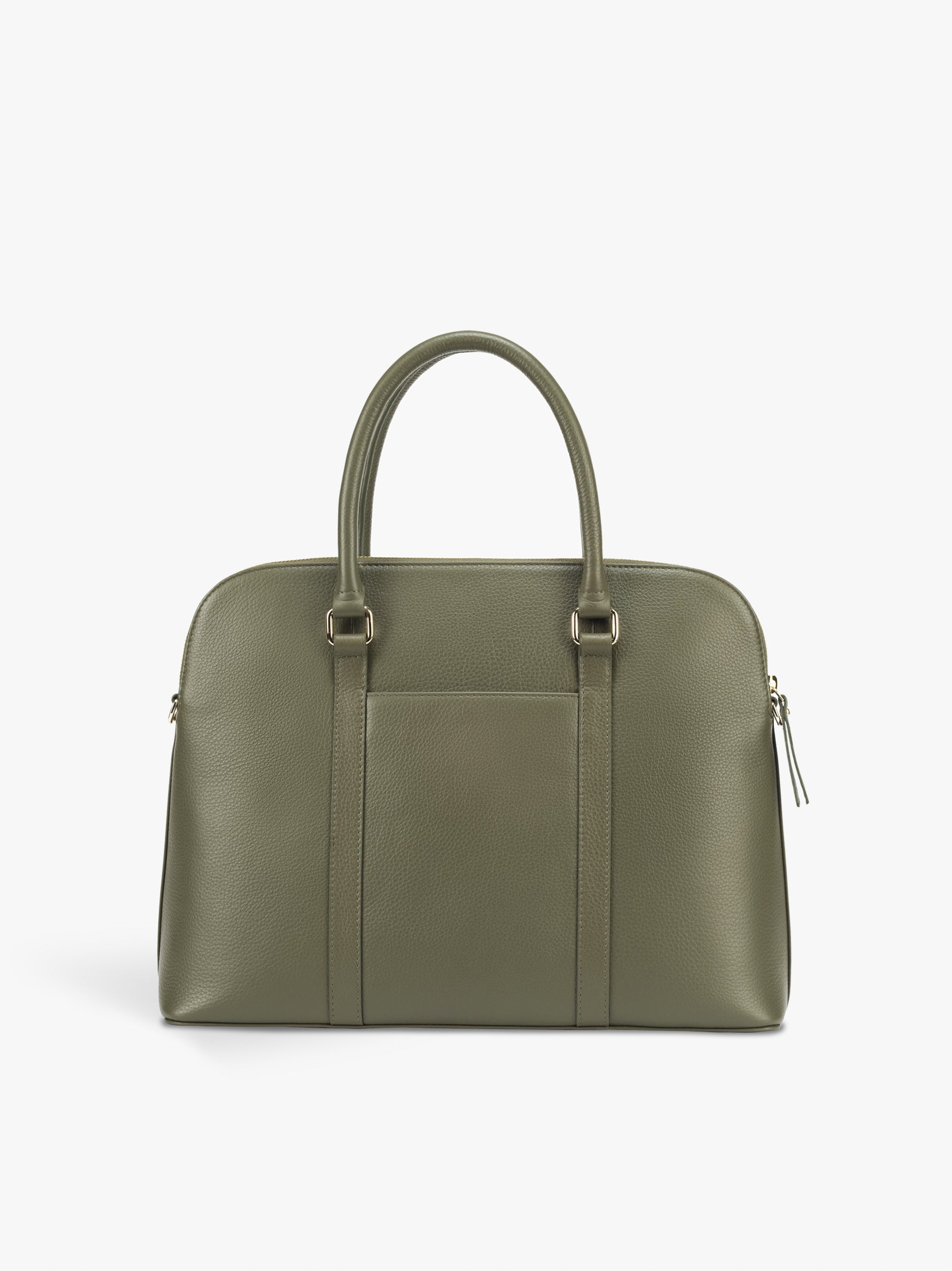 Handcrafted genuine leather laptop bag for women Olive Green