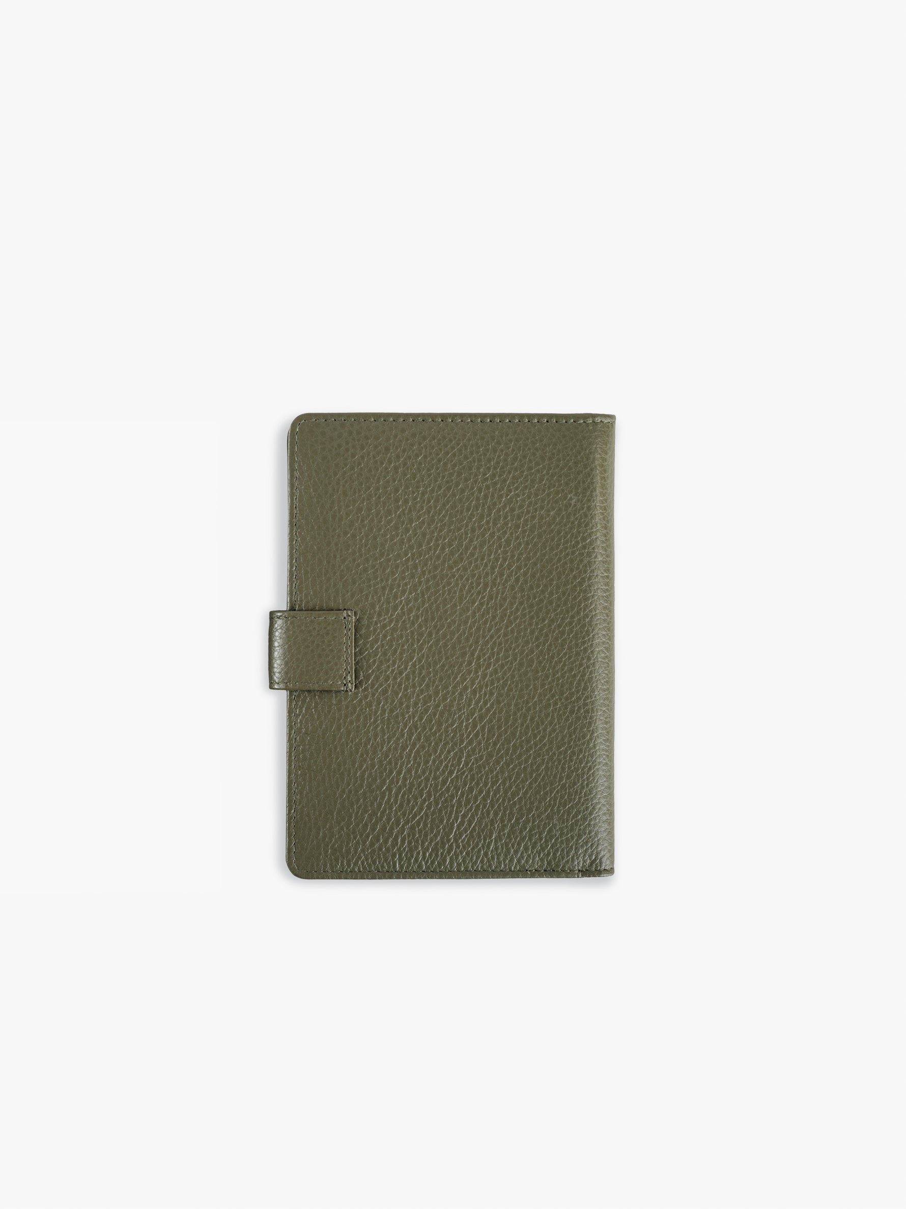 Handcrafted genuine leather Jetsetter Passport Case for women Olive Green