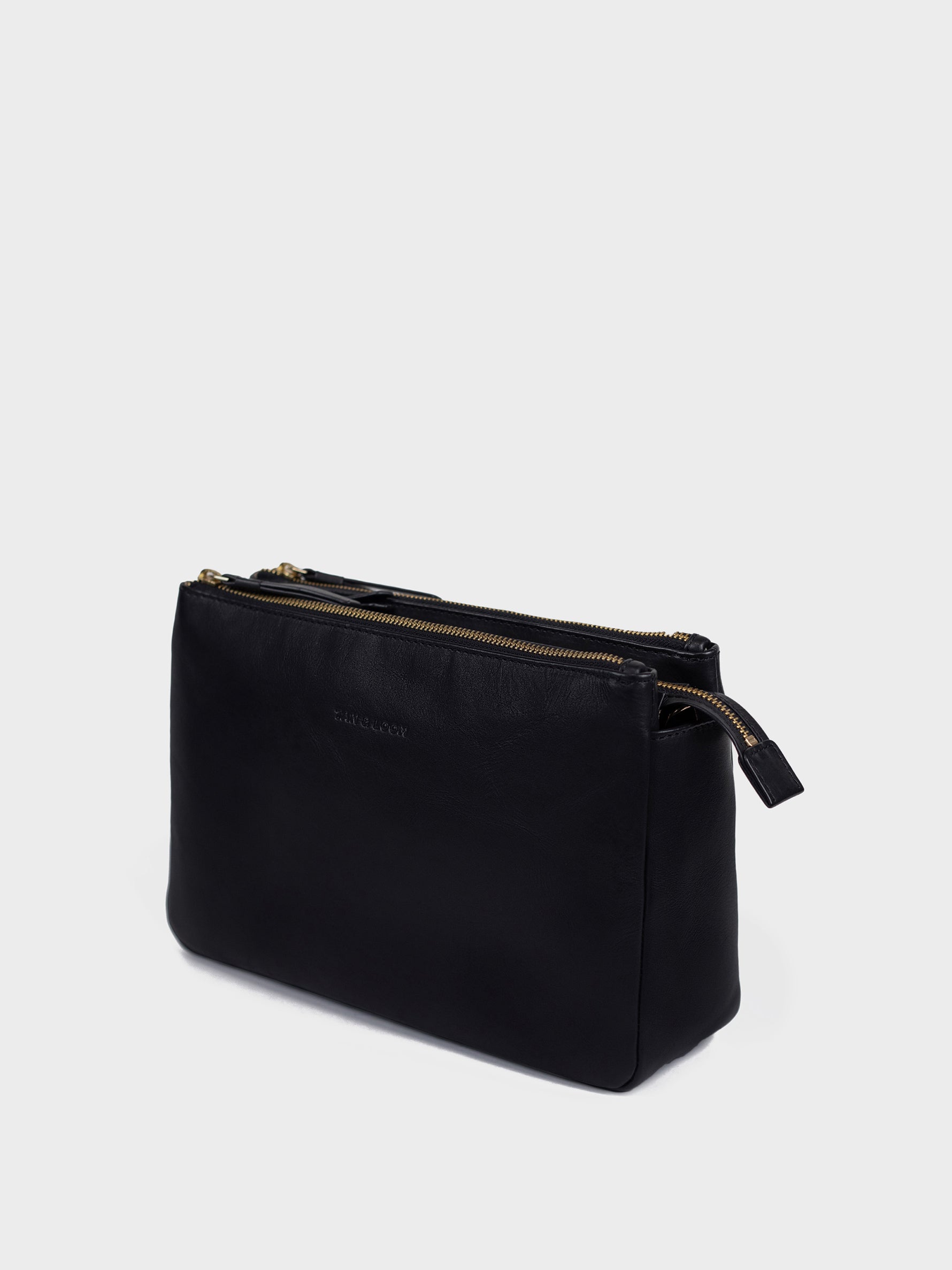 Handcrafted Genuine Vegetable Tanned Leather Sling Bag For Women Black Tan & Loom