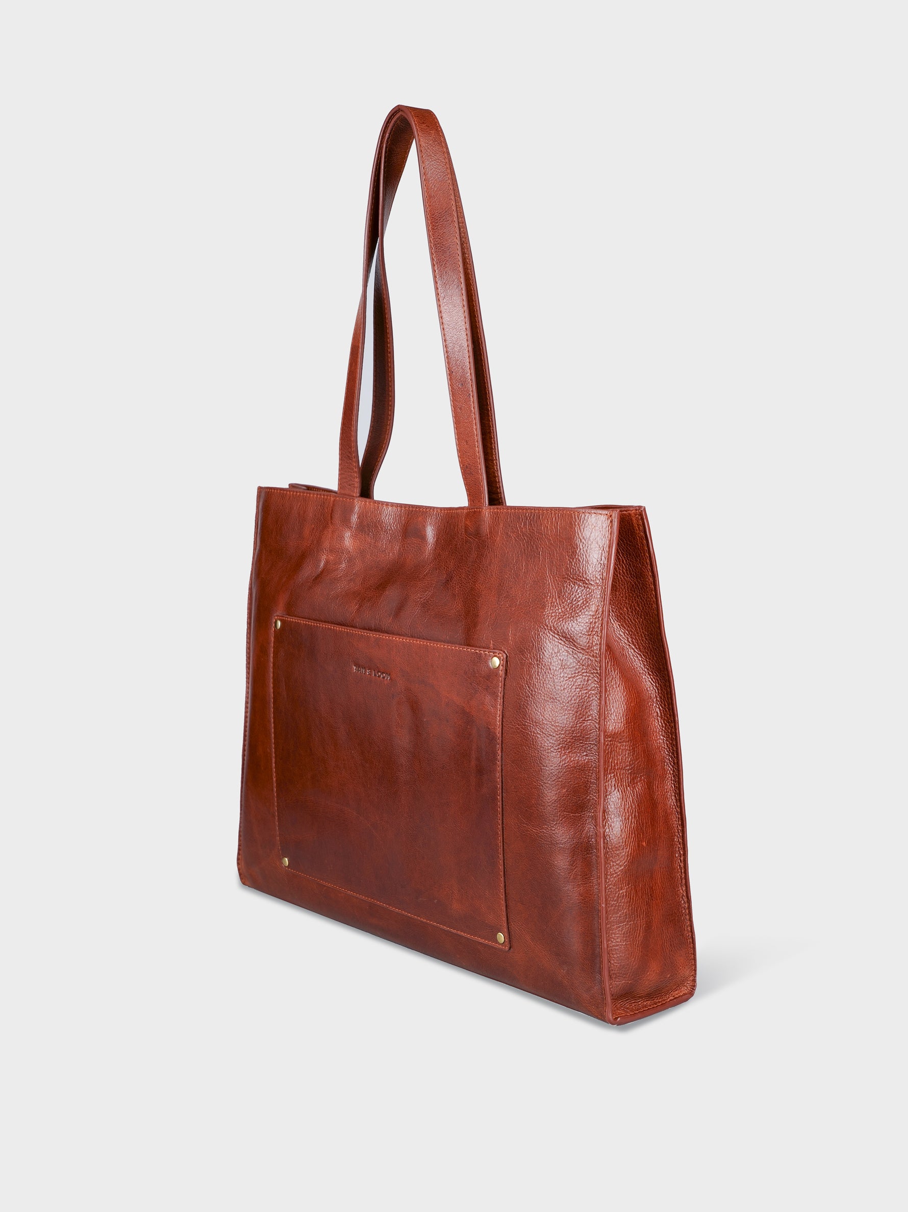 Handcrafted Genuine Vegetable Tanned Leather Artist's Tote Vintage Brown for Women Tan & Loom