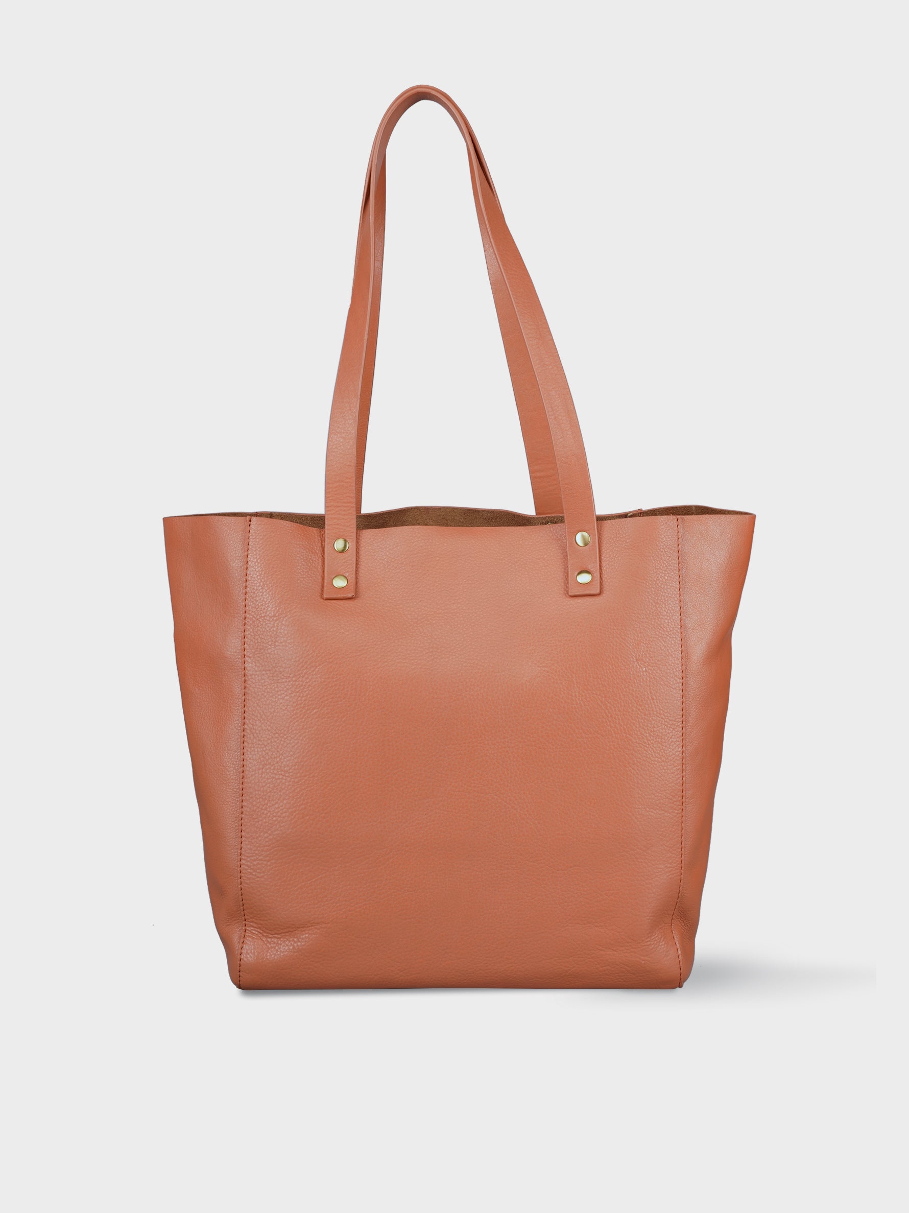 Handcrafted Genuine Vegetable Tanned Leather Old Fashioned Tote Regular Dusty Peach for Women Tan & Loom