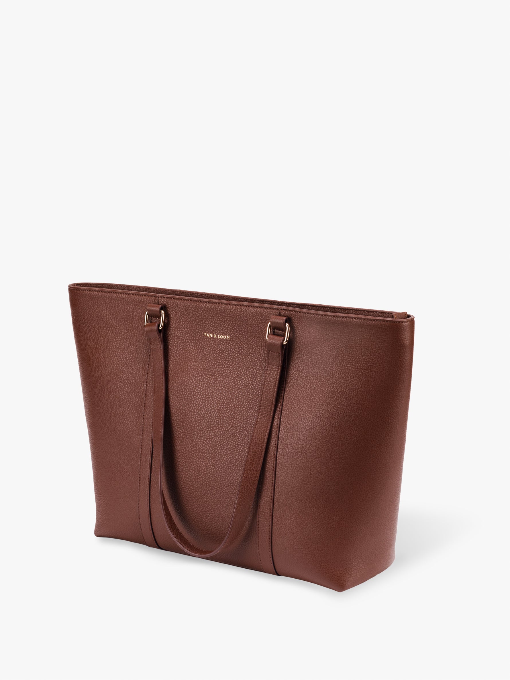 Handcrafted genuine leather office tote bag for women Espresso Brown