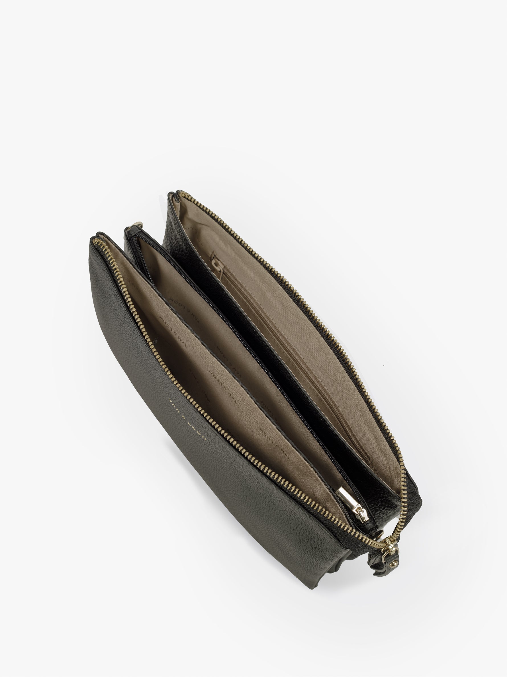 Handcrafted genuine leather Commuter's Sling Bag for women Classic Black