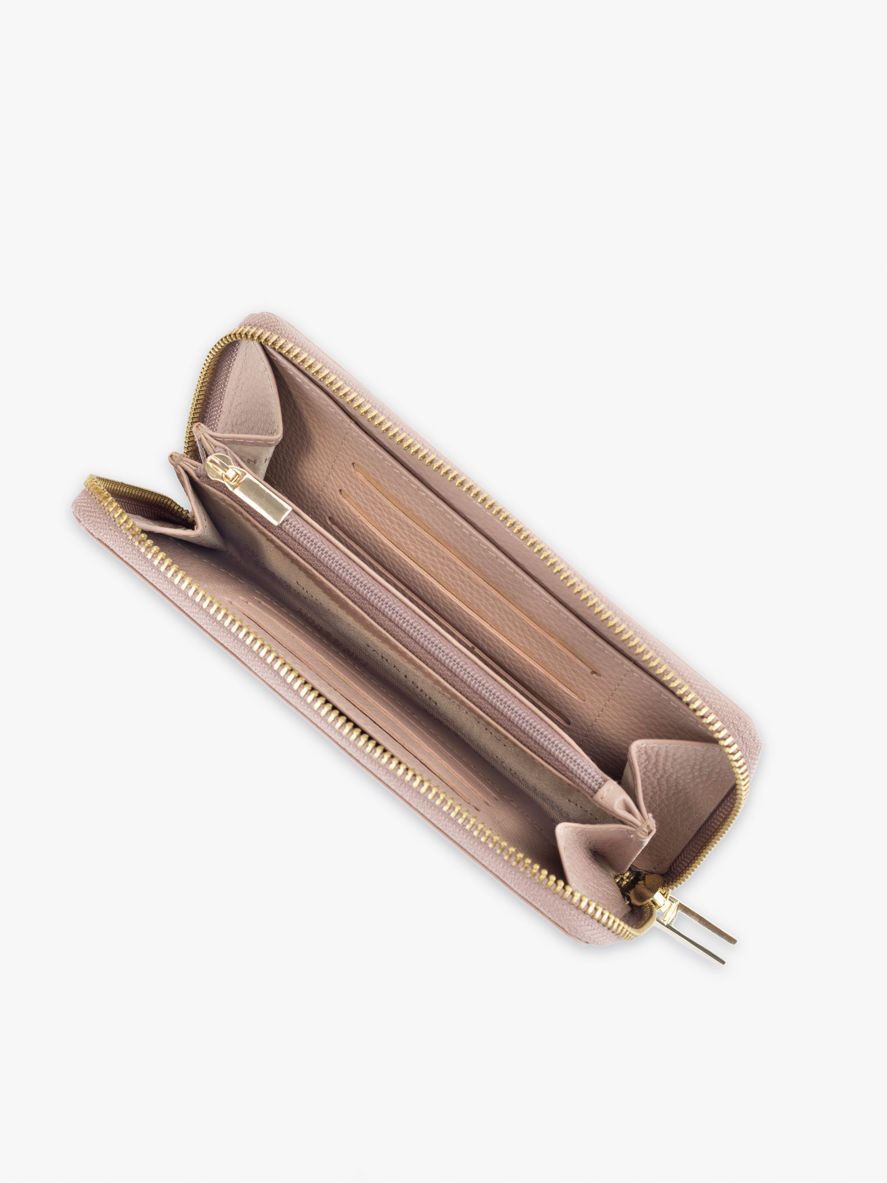 Handcrafted genuine leather classic wallet for women Nude Pink