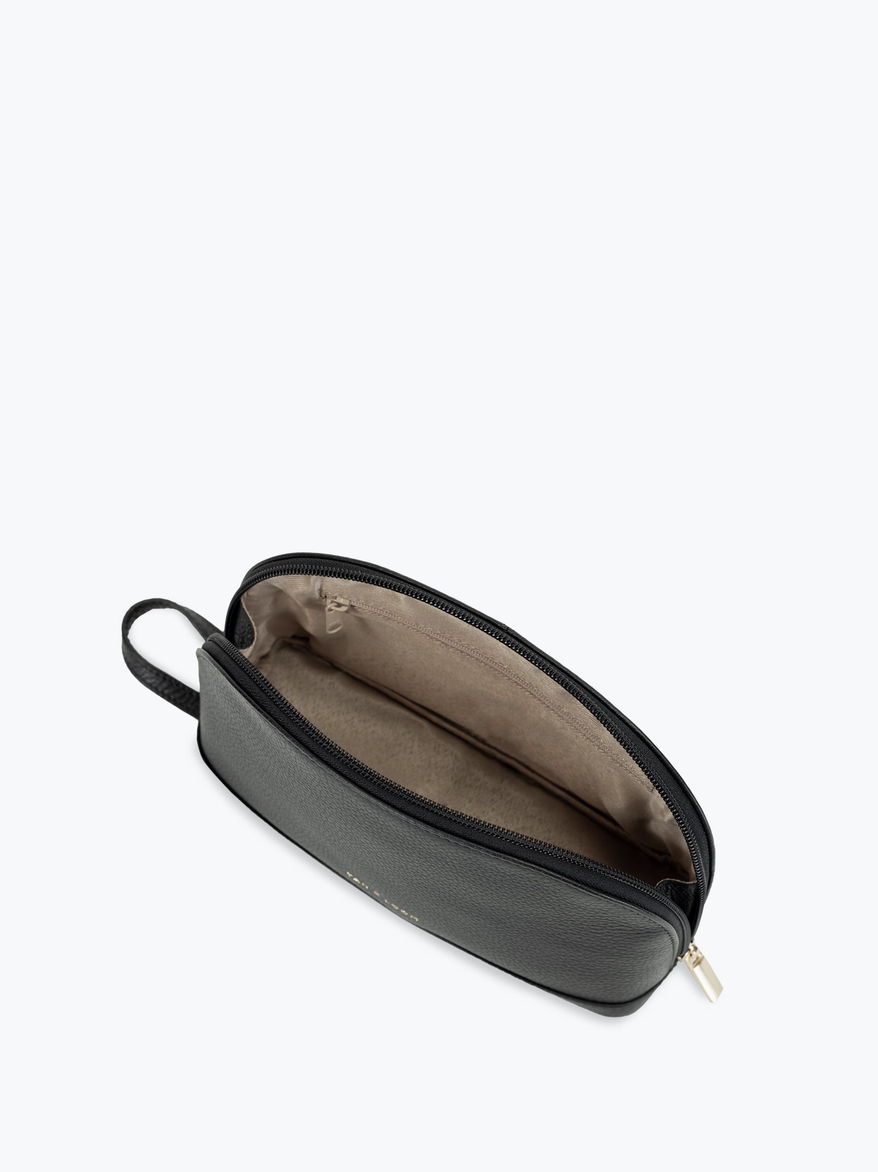 Handcrafted genuine leather mini makeup kit for women Classic Black