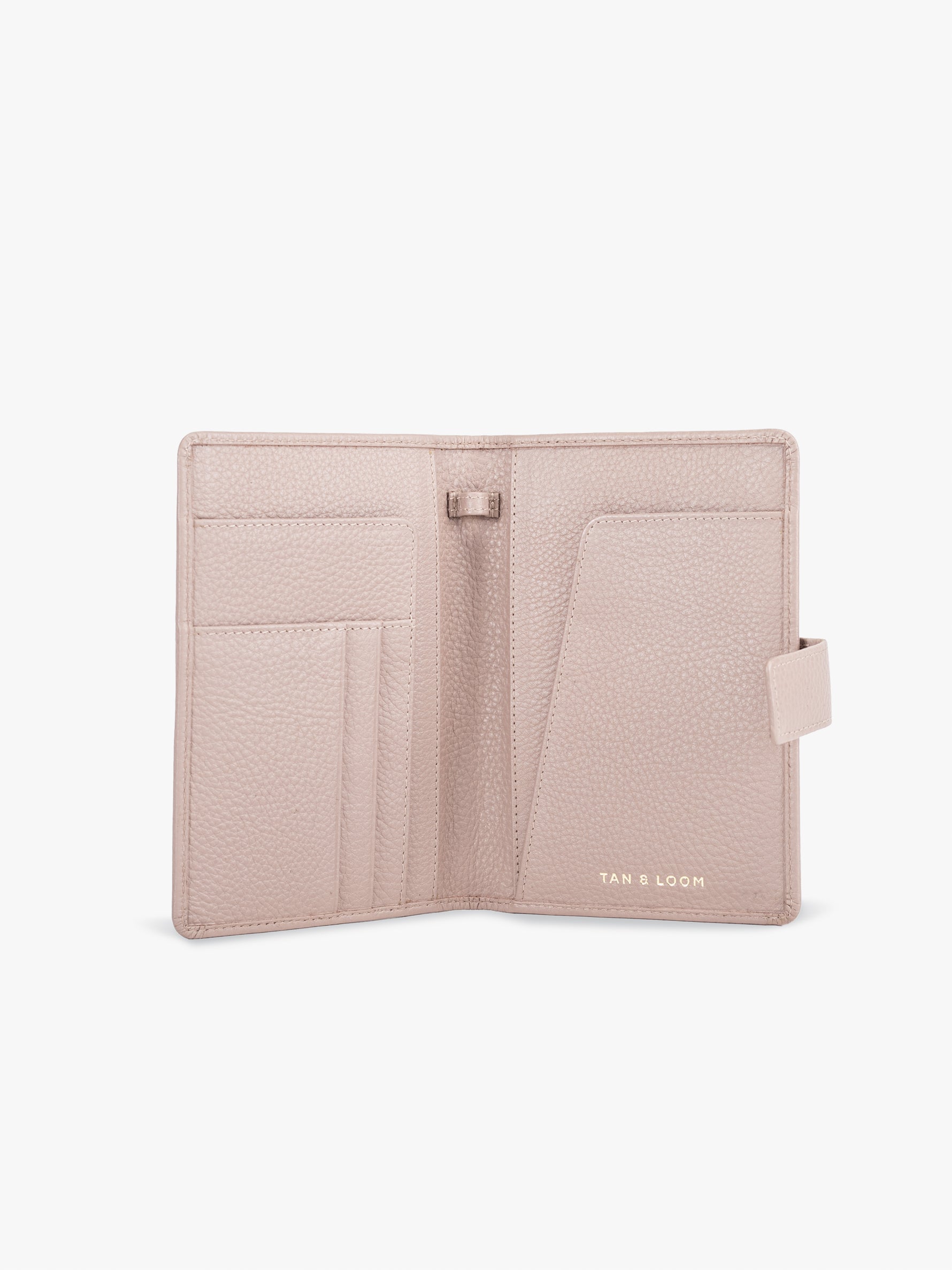 Handcrafted genuine leather Jetsetter Passport Case for women Nude Pink