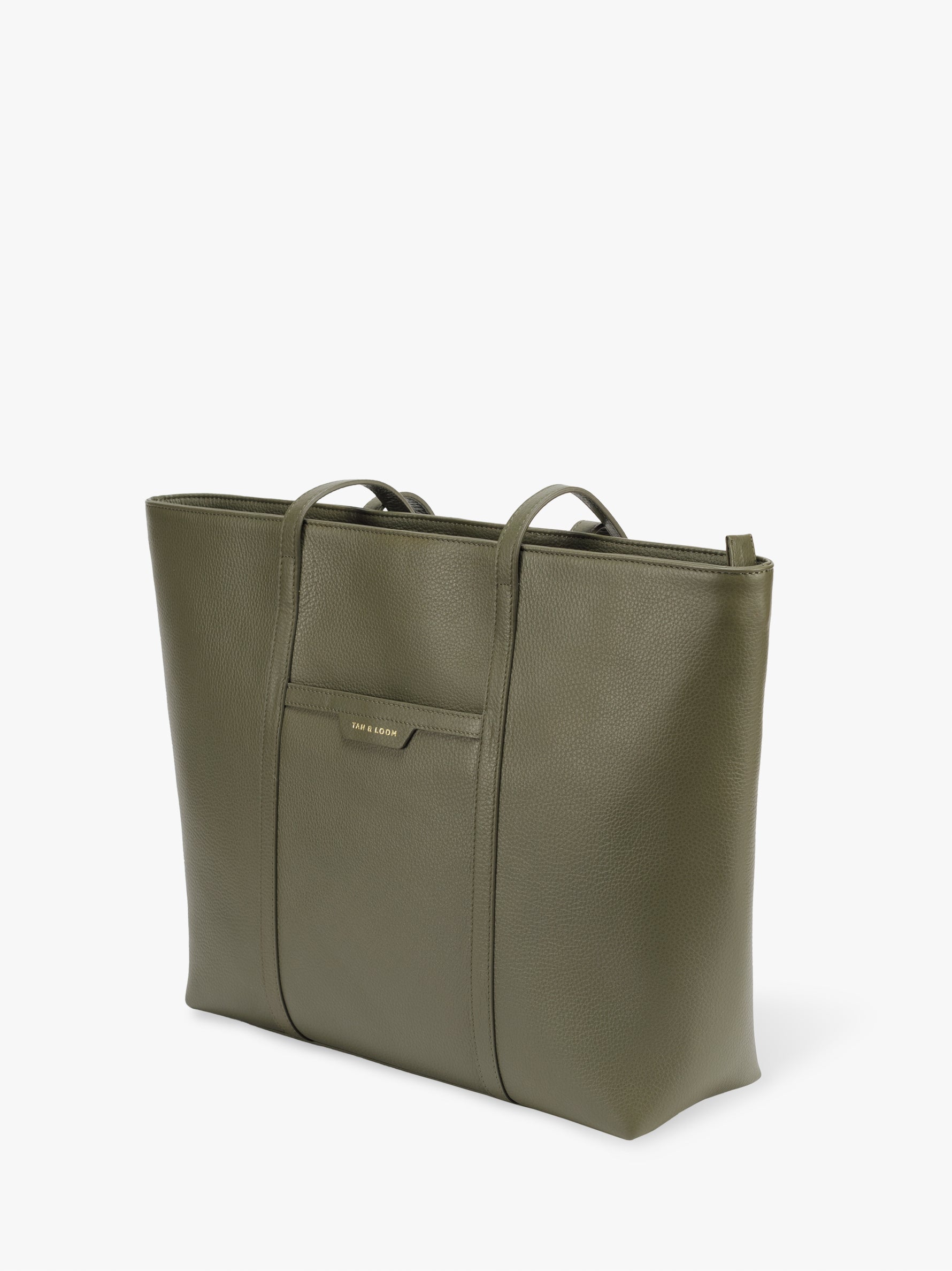 Handcrafted genuine leather 365 days tote bag for women Olive green