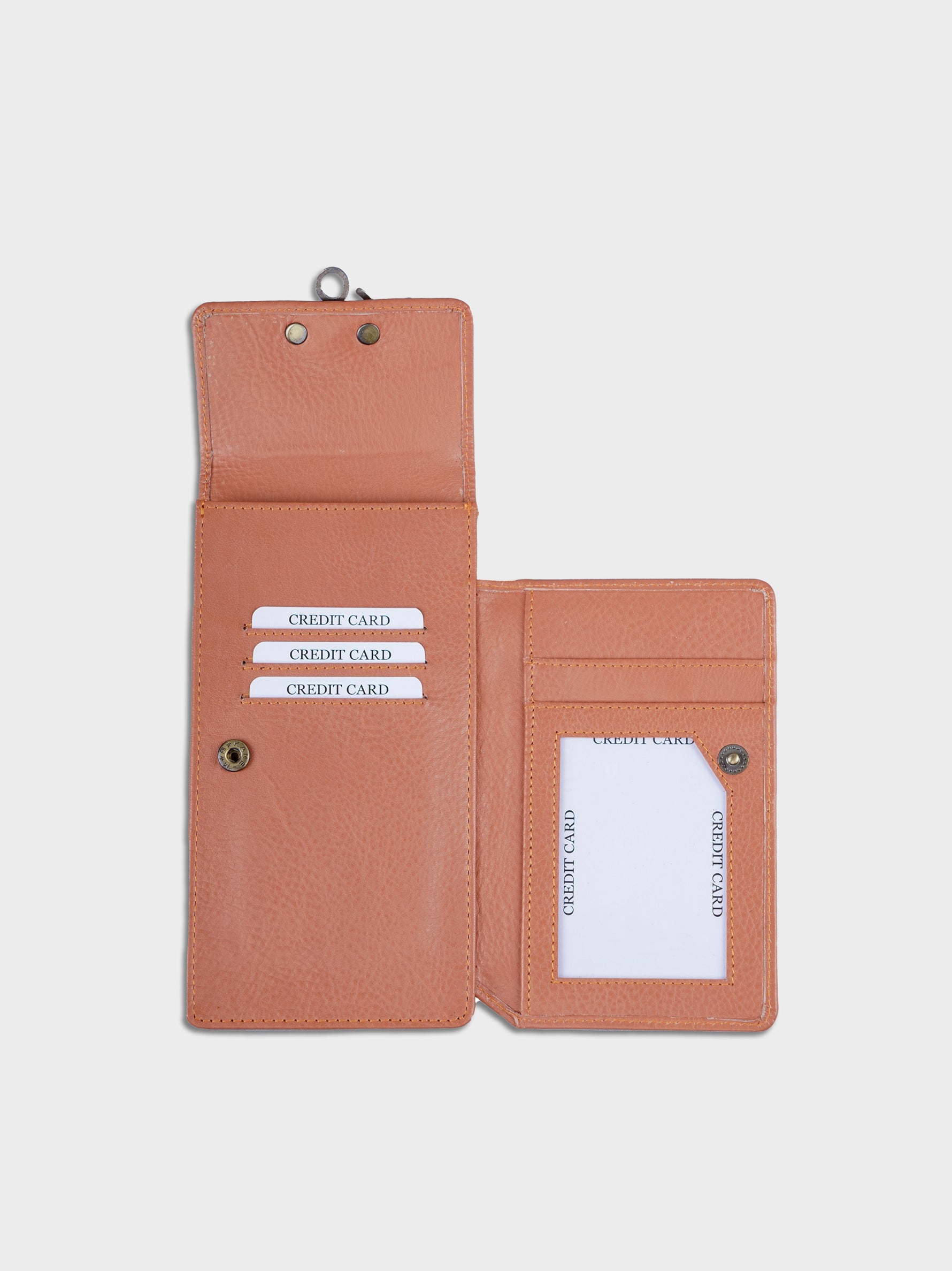 Handcrafted Genuine Vegetable Tanned Leather Antique Mobile Sling Dusty Peach for Women Tan & Loom