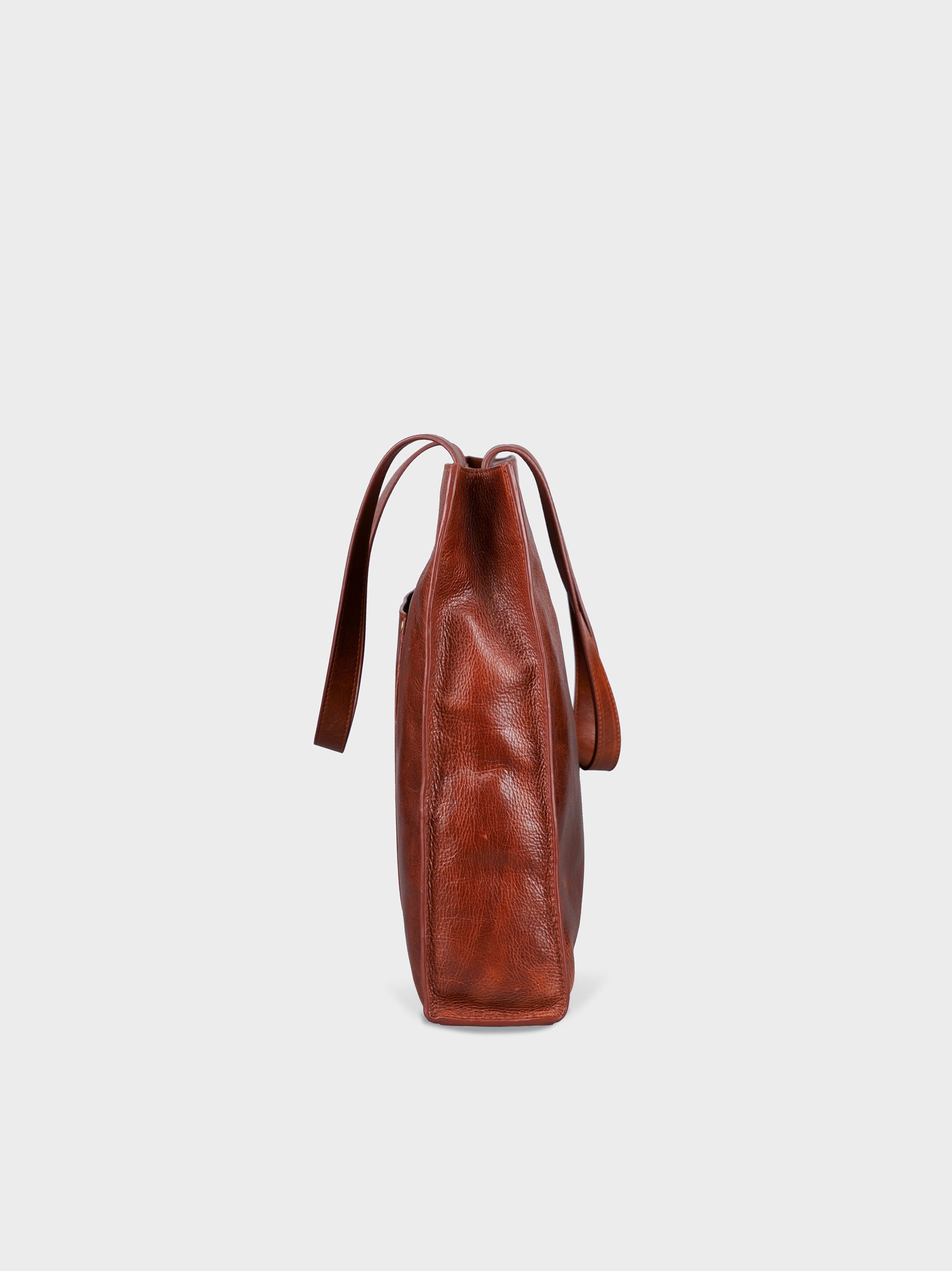 Handcrafted Genuine Vegetable Tanned Leather Artist's Tote Vintage Brown for Women Tan & Loom