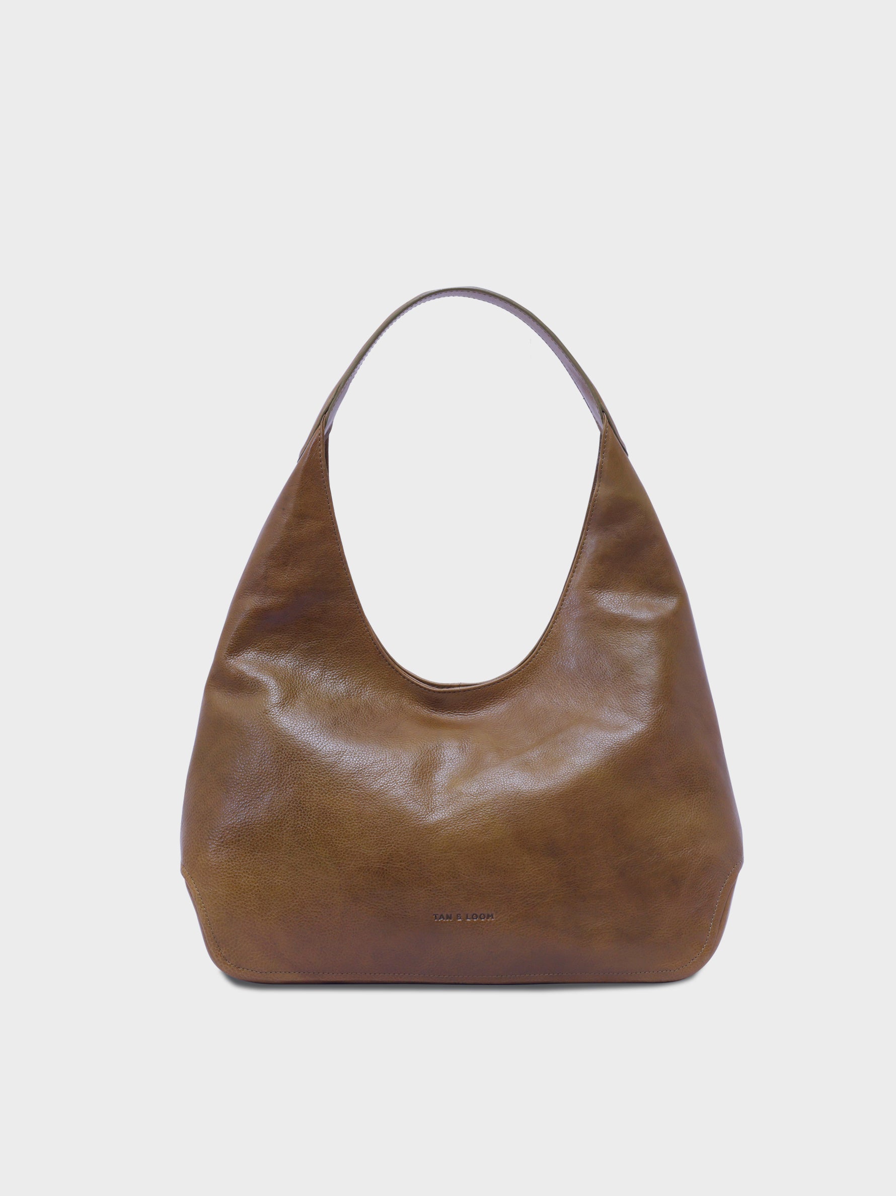 Handcrafted Genuine Vegetable Tanned Leather Hippie's Hobo Olive Green for Women Tan & Loom