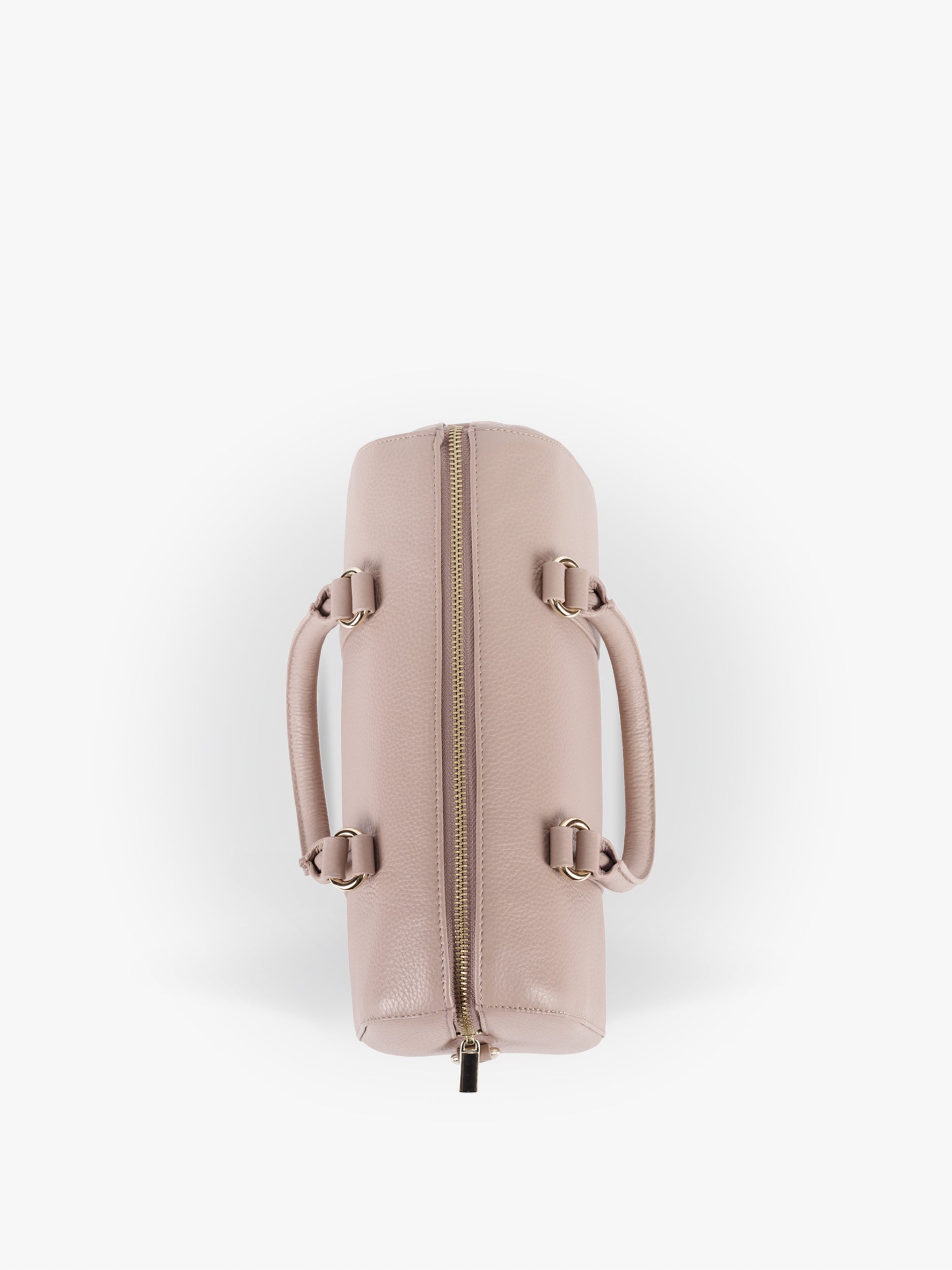 Handcrafted genuine leather boston bag for women Nude Pink