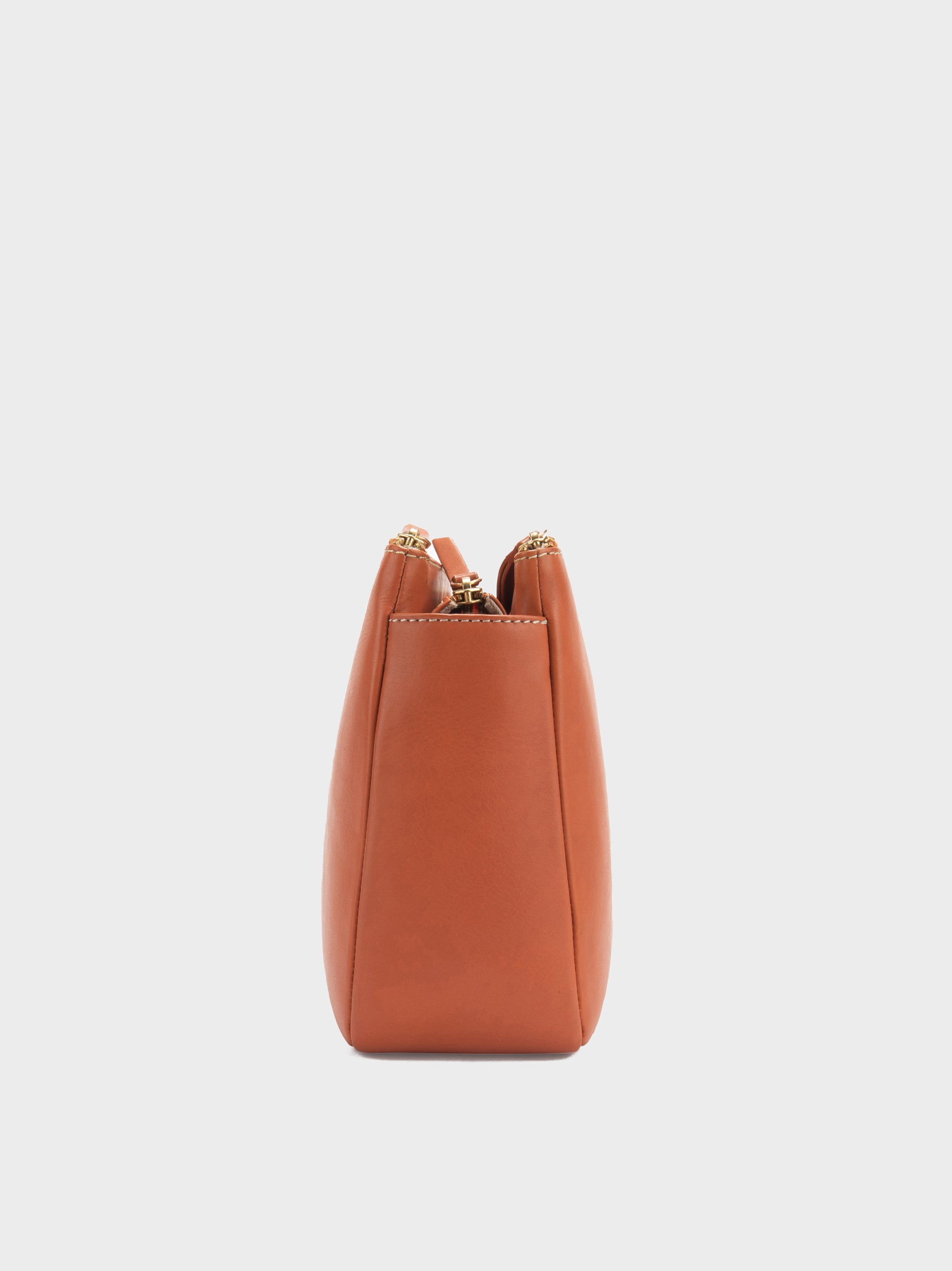 Handcrafted Genuine Vegetable Tanned Leather Sling Bag For Women Tan Colour Tan & Loom