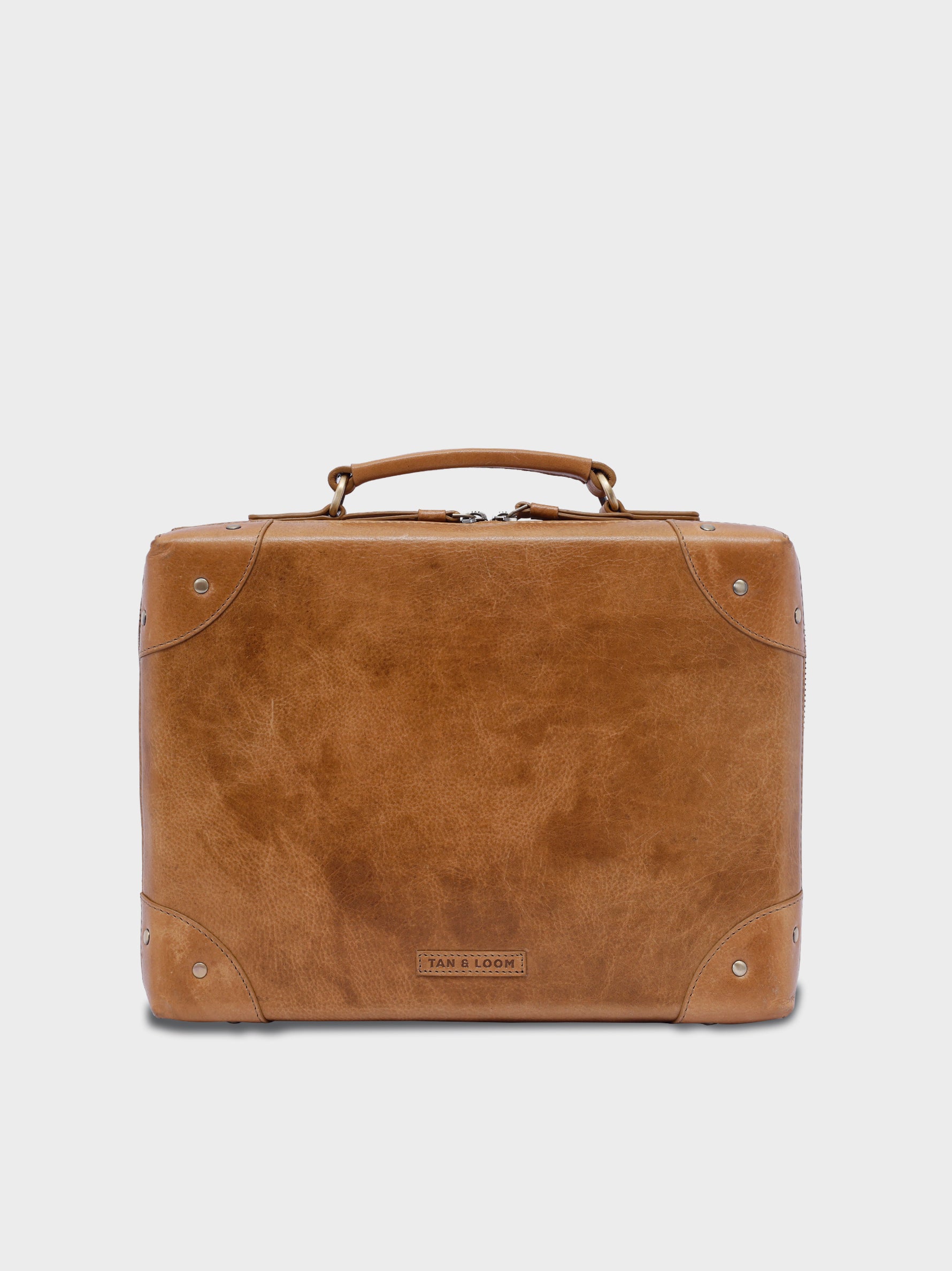 Handcrafted Genuine Vegetable Tanned Leather Traveller's Trunk Regular Sling Tuscany Tan for Women Tan & Loom