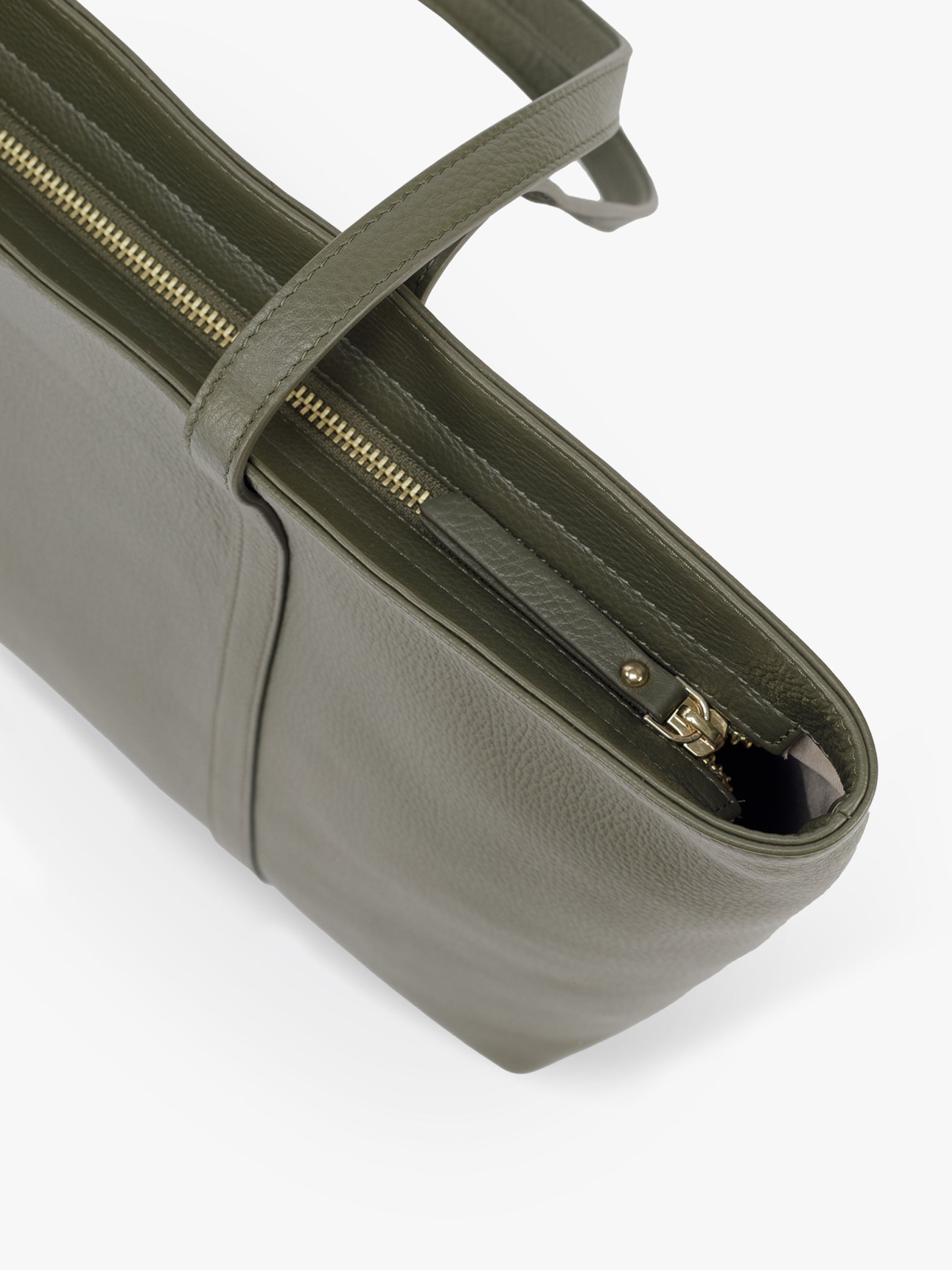 Handcrafted genuine leather 365 days tote bag for women Olive green