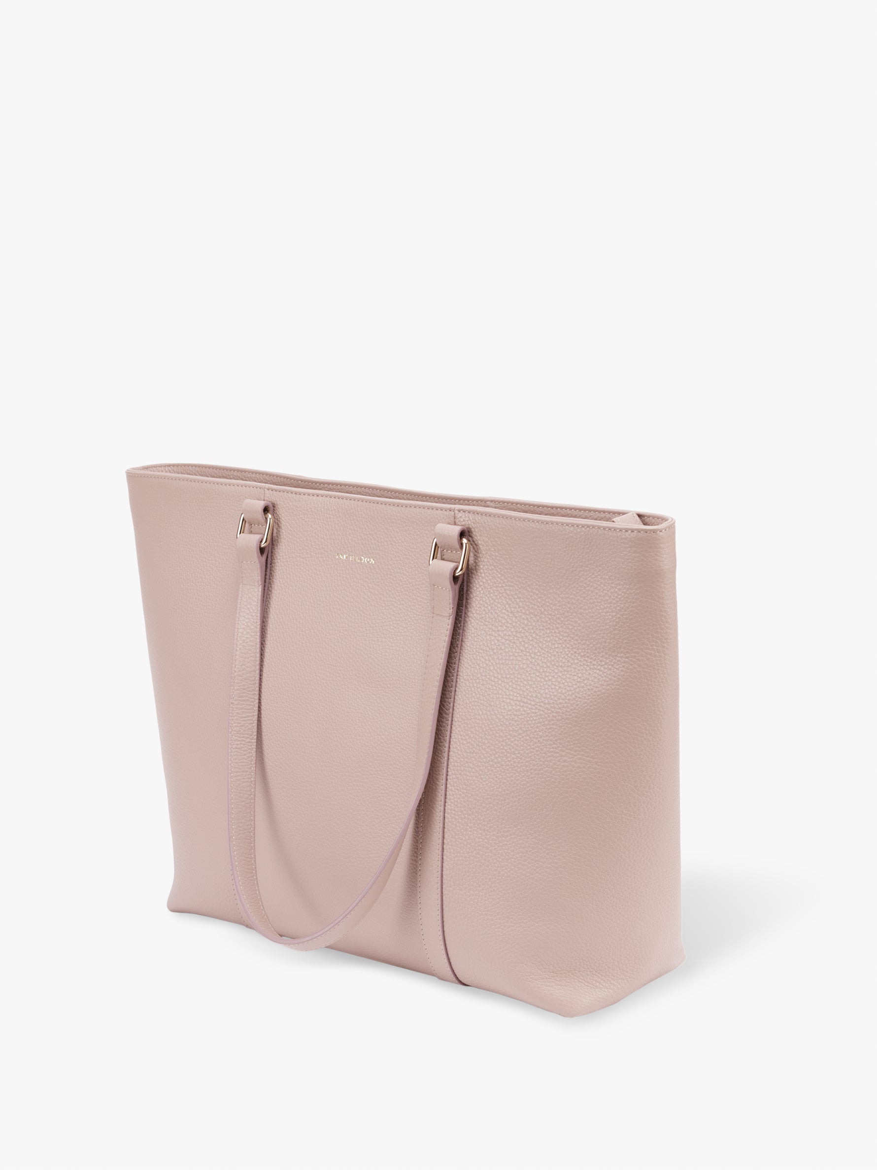 Handcrafted genuine leather office tote bag for women Nude Pink