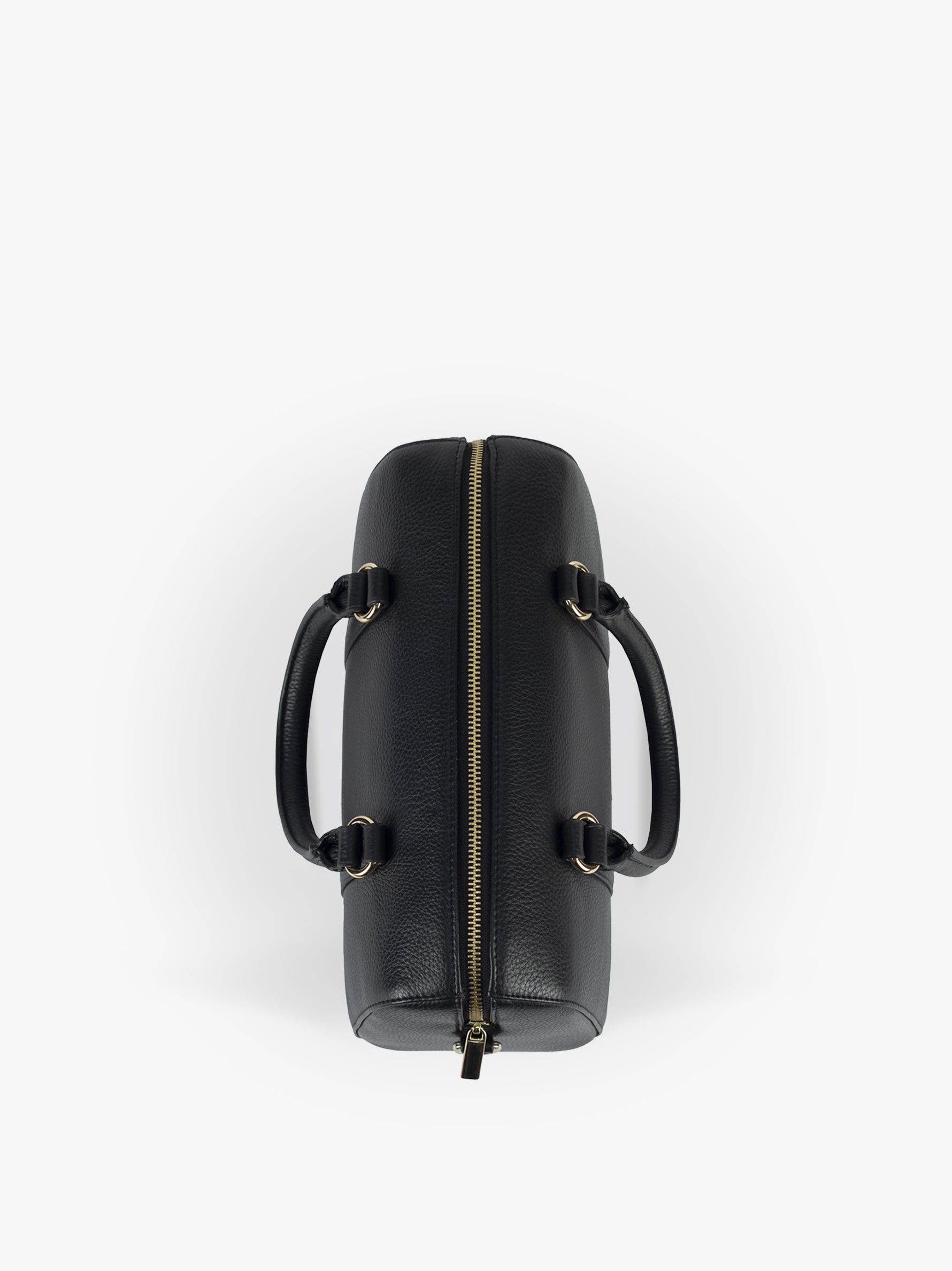 Handcrafted genuine leather boston bag for women Classic Black