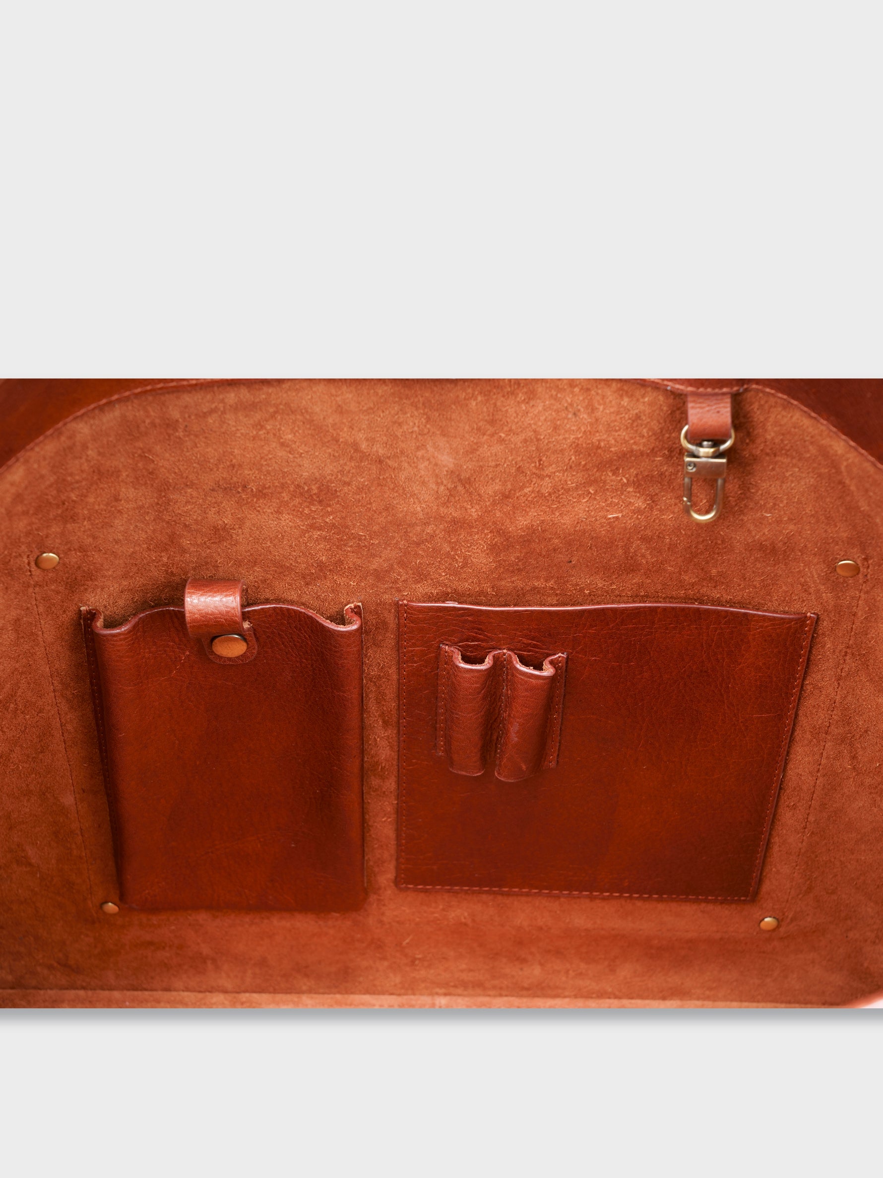 Handcrafted Genuine Vegetable Tanned Leather Artist's Tote Vintage Brown for Women Tan & Loom