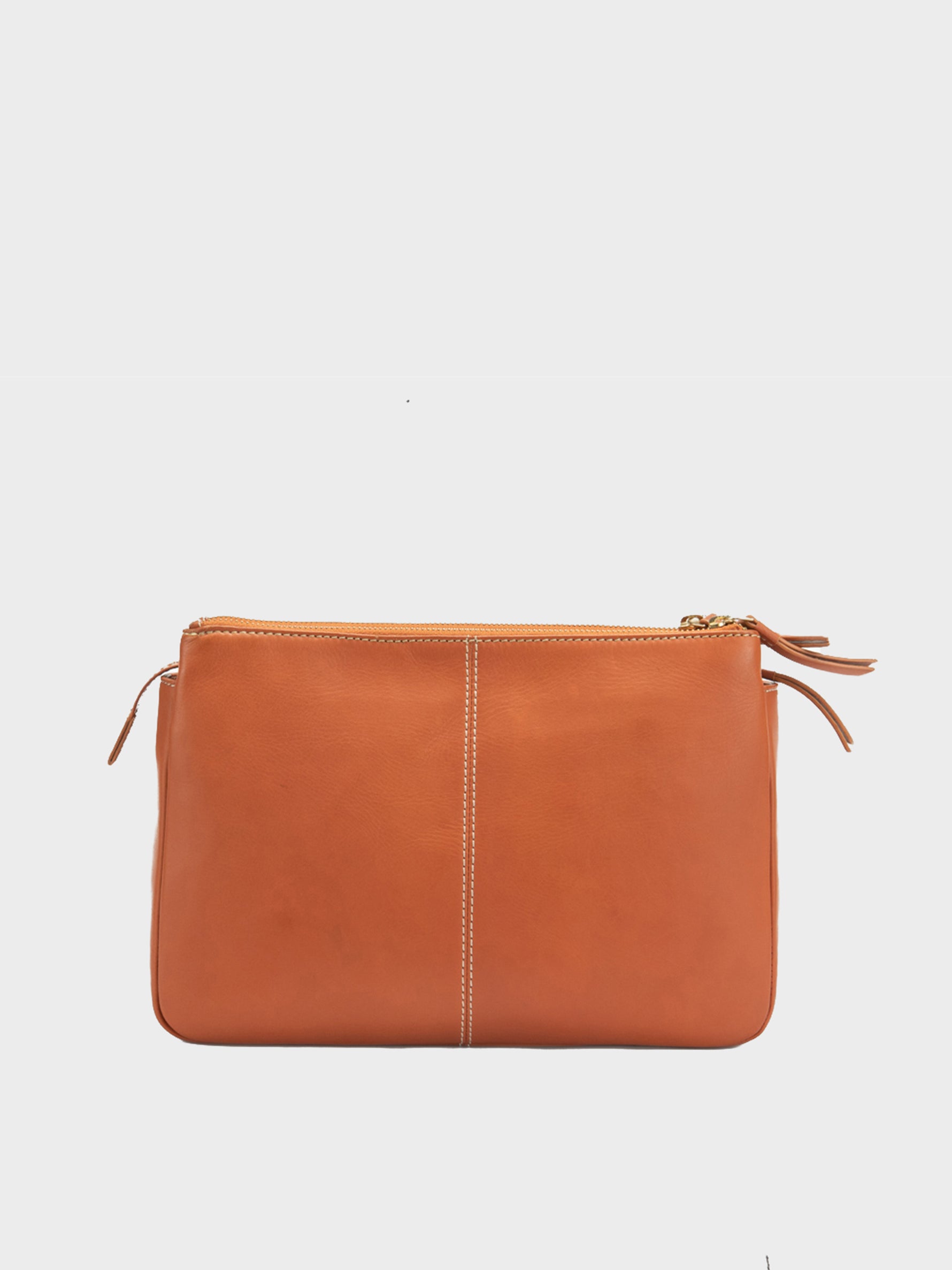 Handcrafted Genuine Vegetable Tanned Leather Sling Bag For Women Tan Colour Tan & Loom