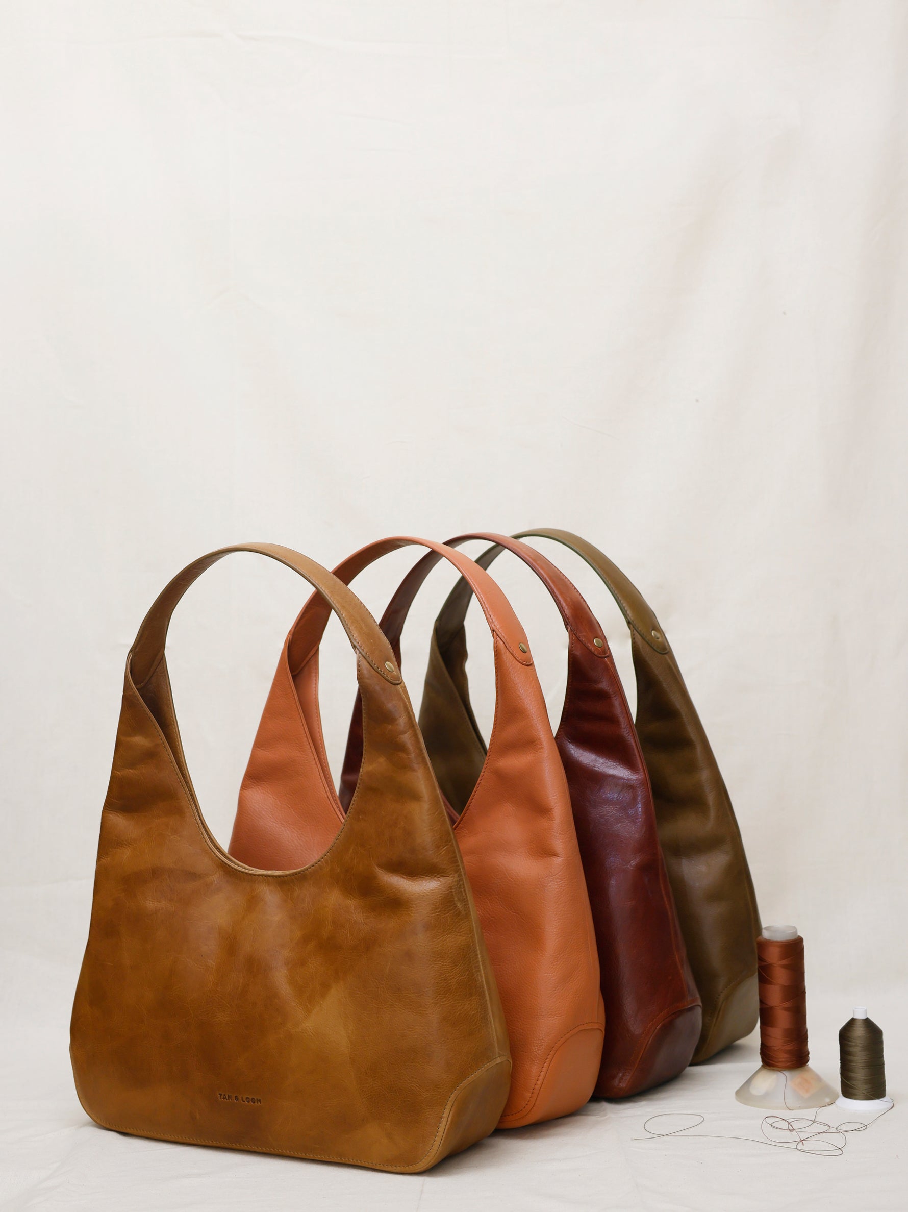 Handcrafted Genuine Vegetable Tanned Leather Hippie's Hobo Tuscany Tan for Women Tan & Loom