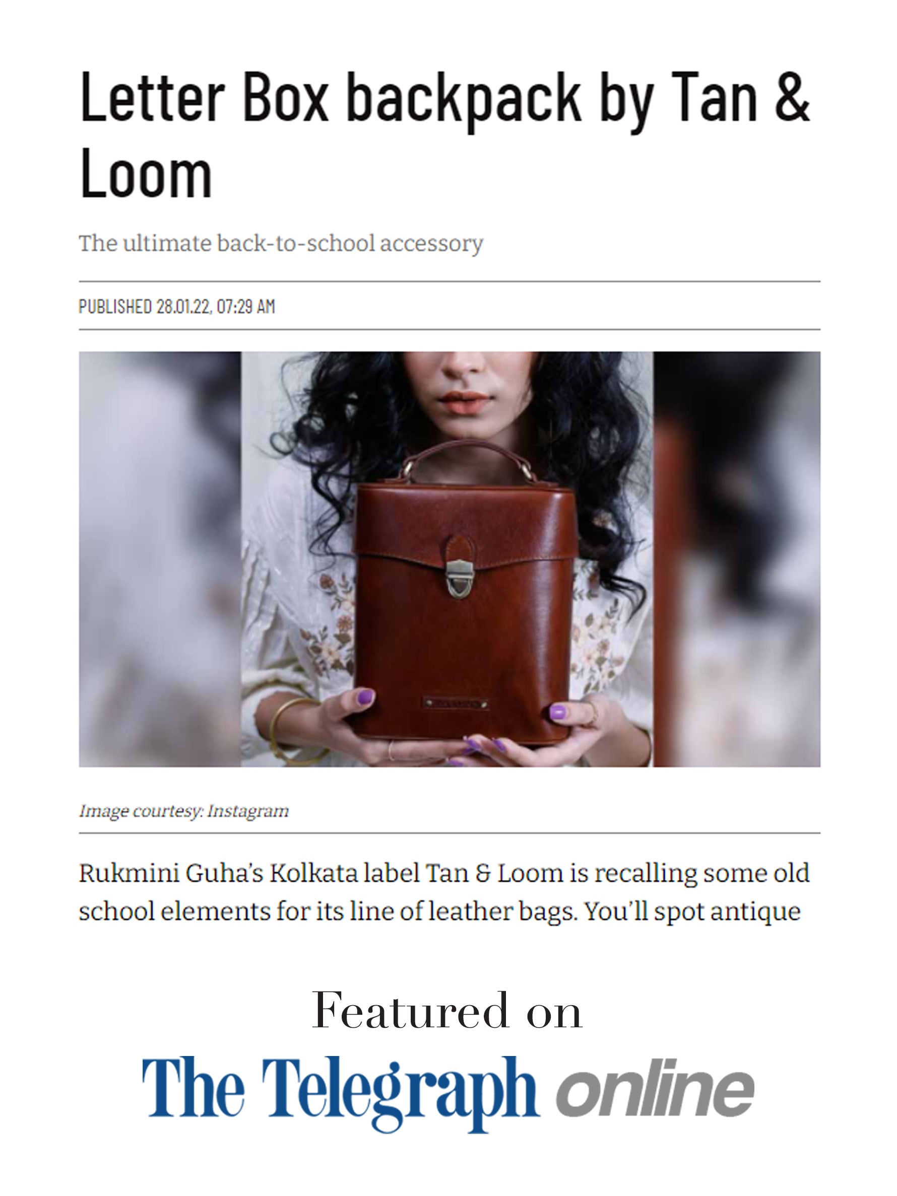 Handcrafted Genuine Vegetable Tanned Leather Letter Box Backpack Olive Green for Women Tan & Loom