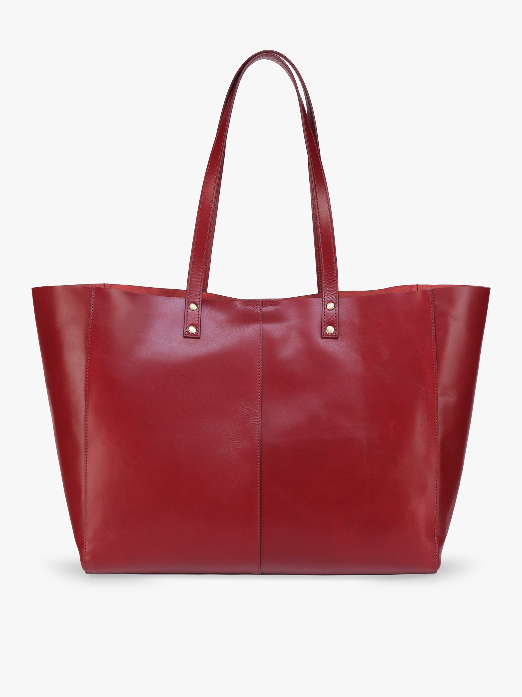 Old Fashioned Top Closure Tote (Burgundy)